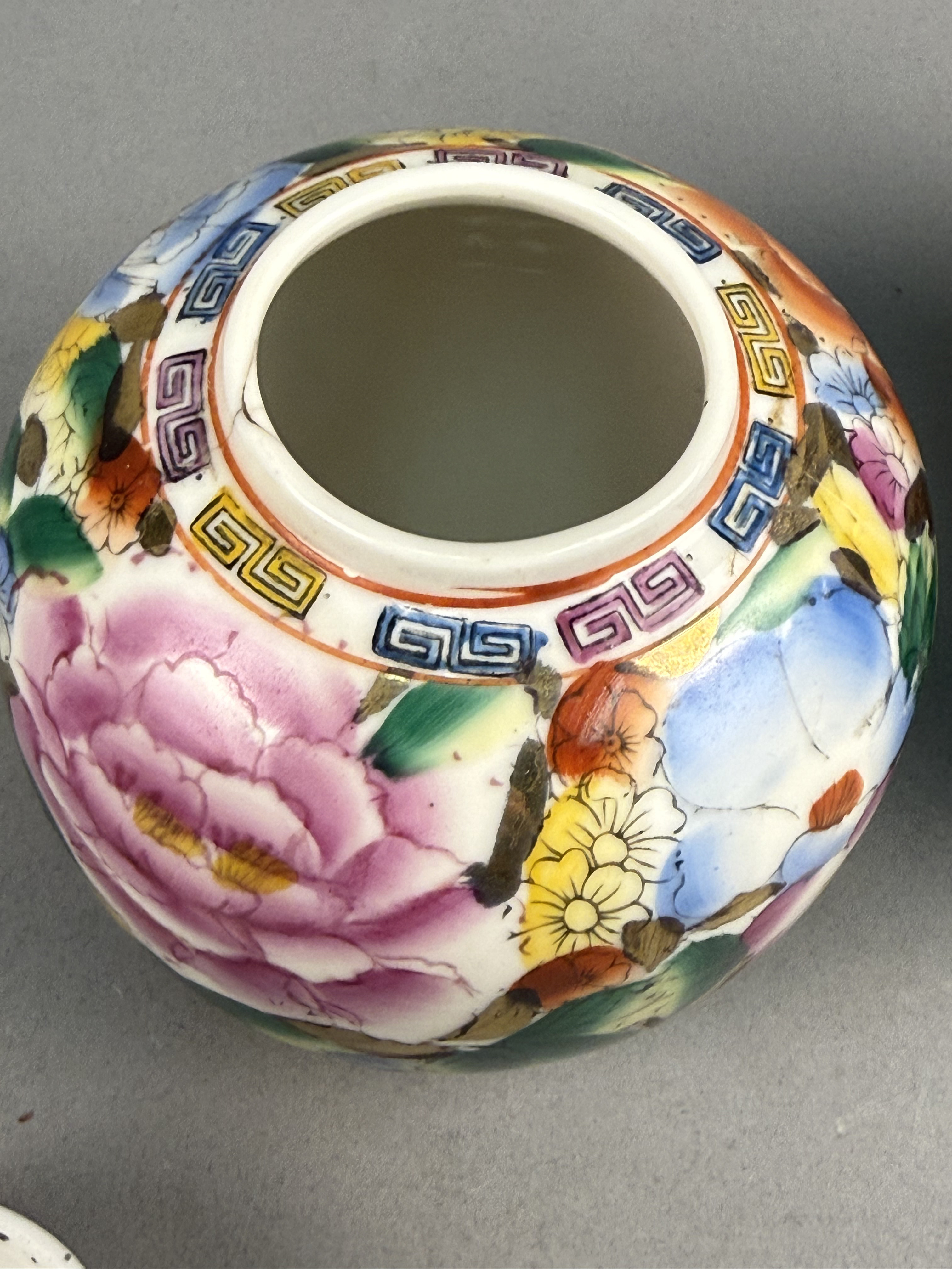 2 Ginger Jars in Millefleur & Japanese Imari Style