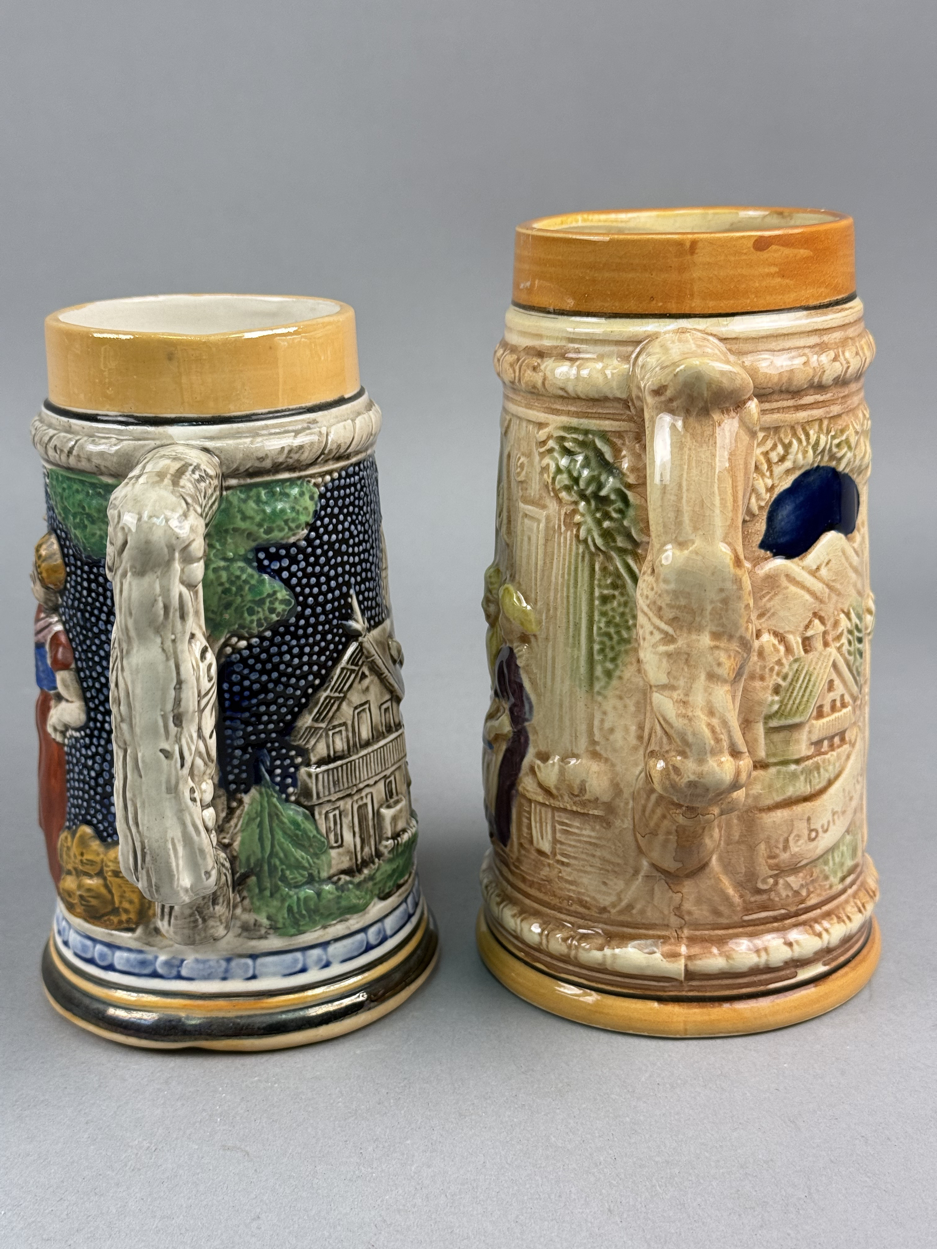 Ceramic Beer Steins in the German Style