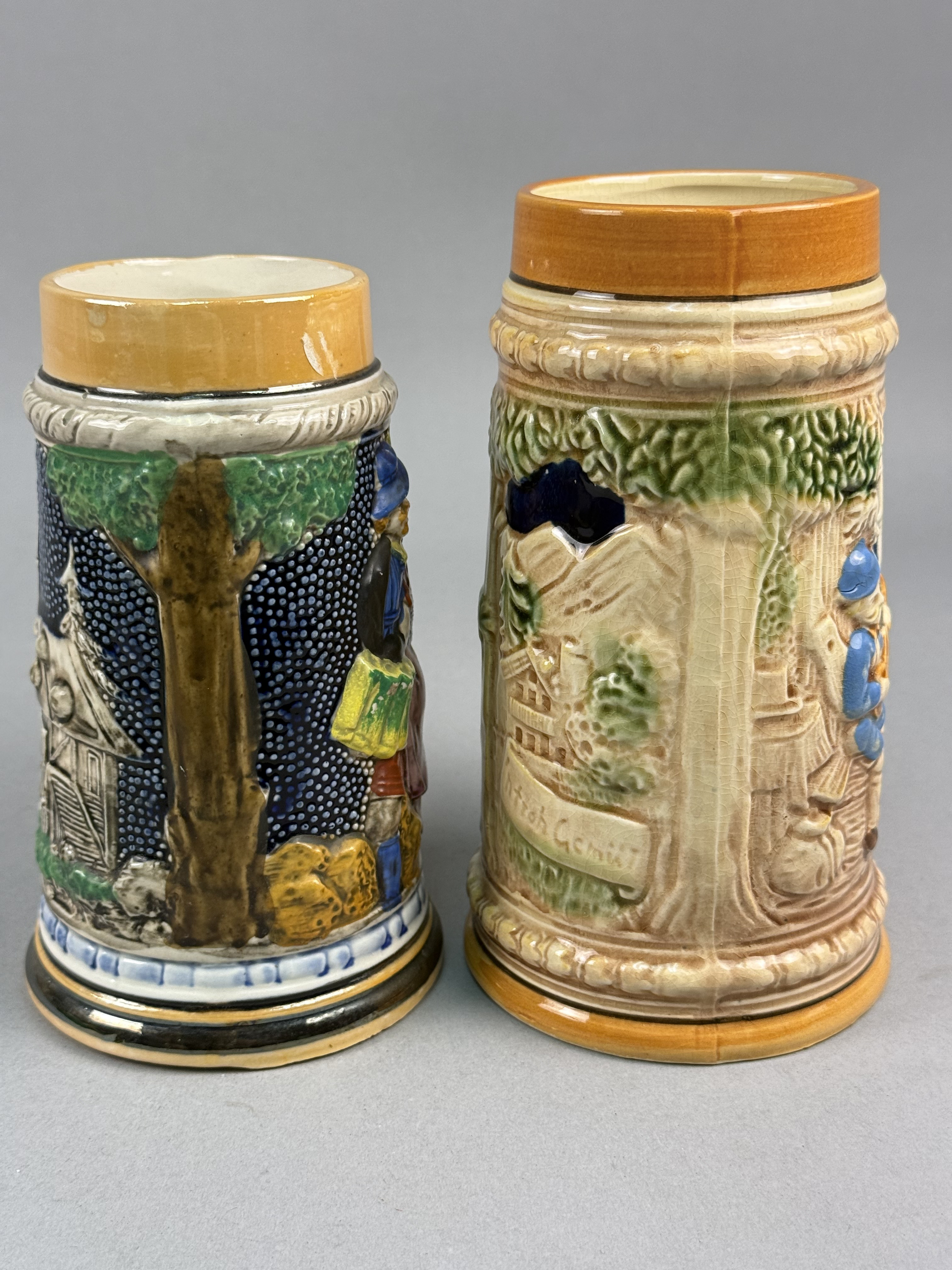 Ceramic Beer Steins in the German Style
