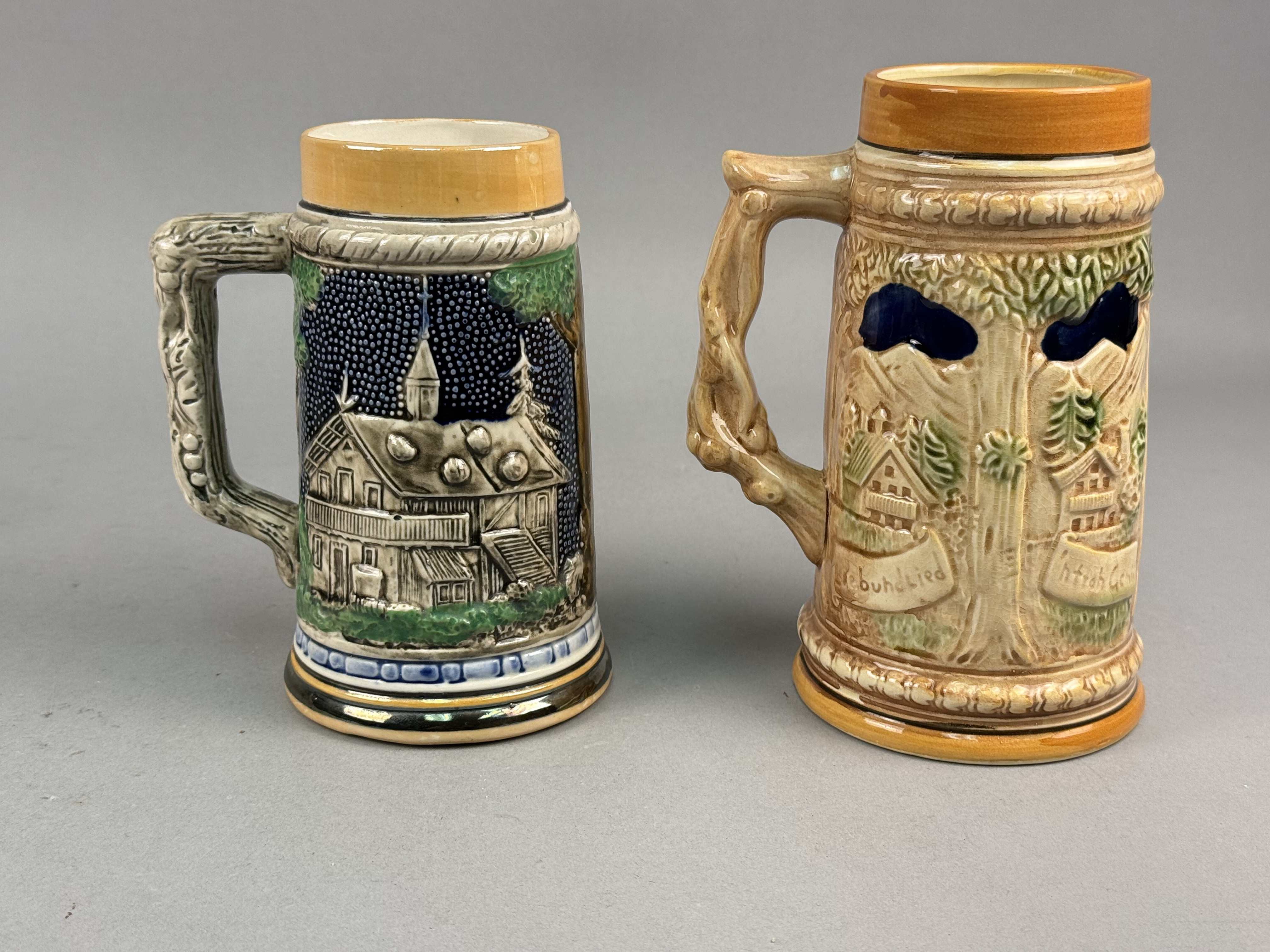 Ceramic Beer Steins in the German Style