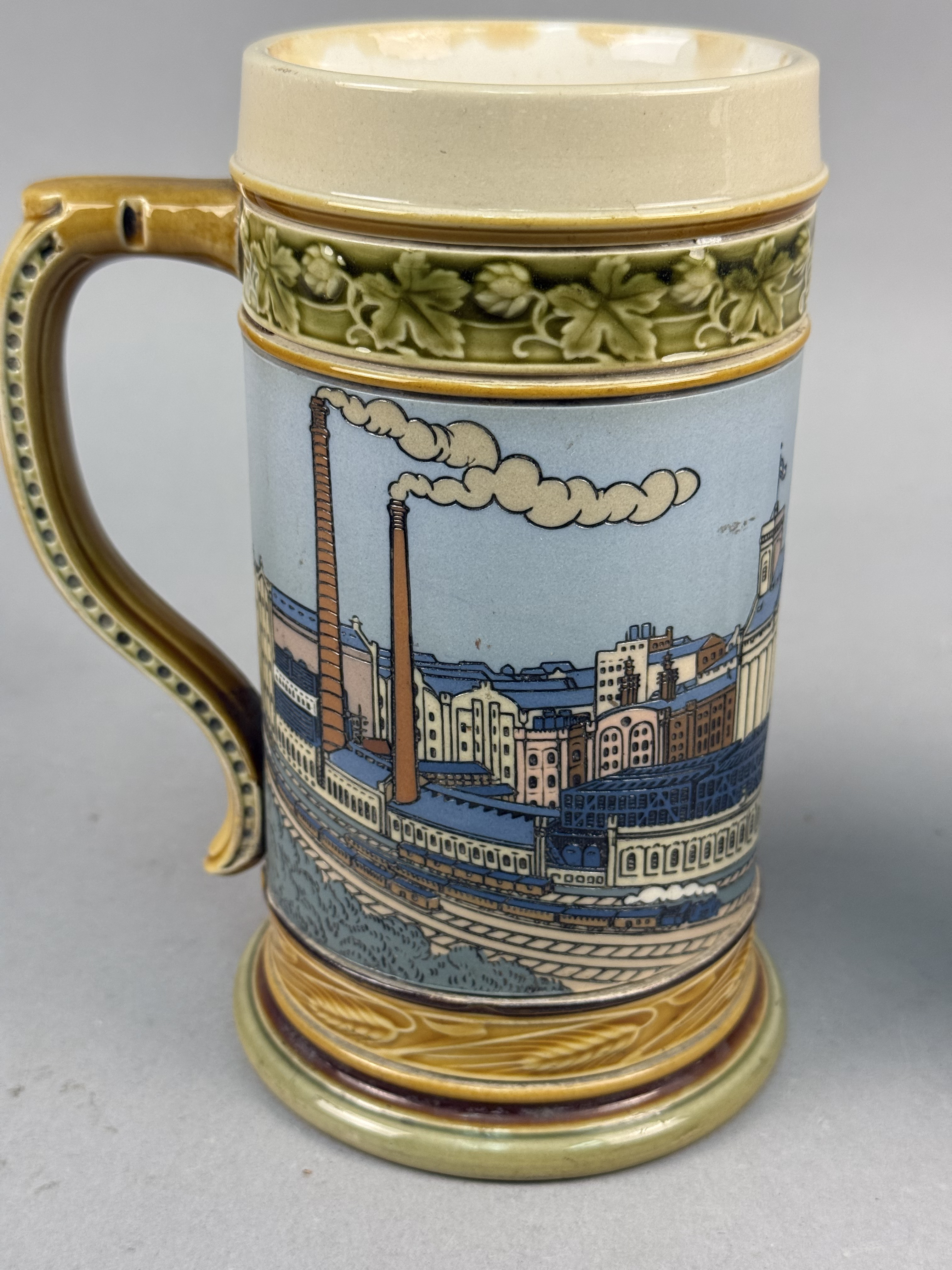 Two Beer Steins Mettlach Cerveceria Avon