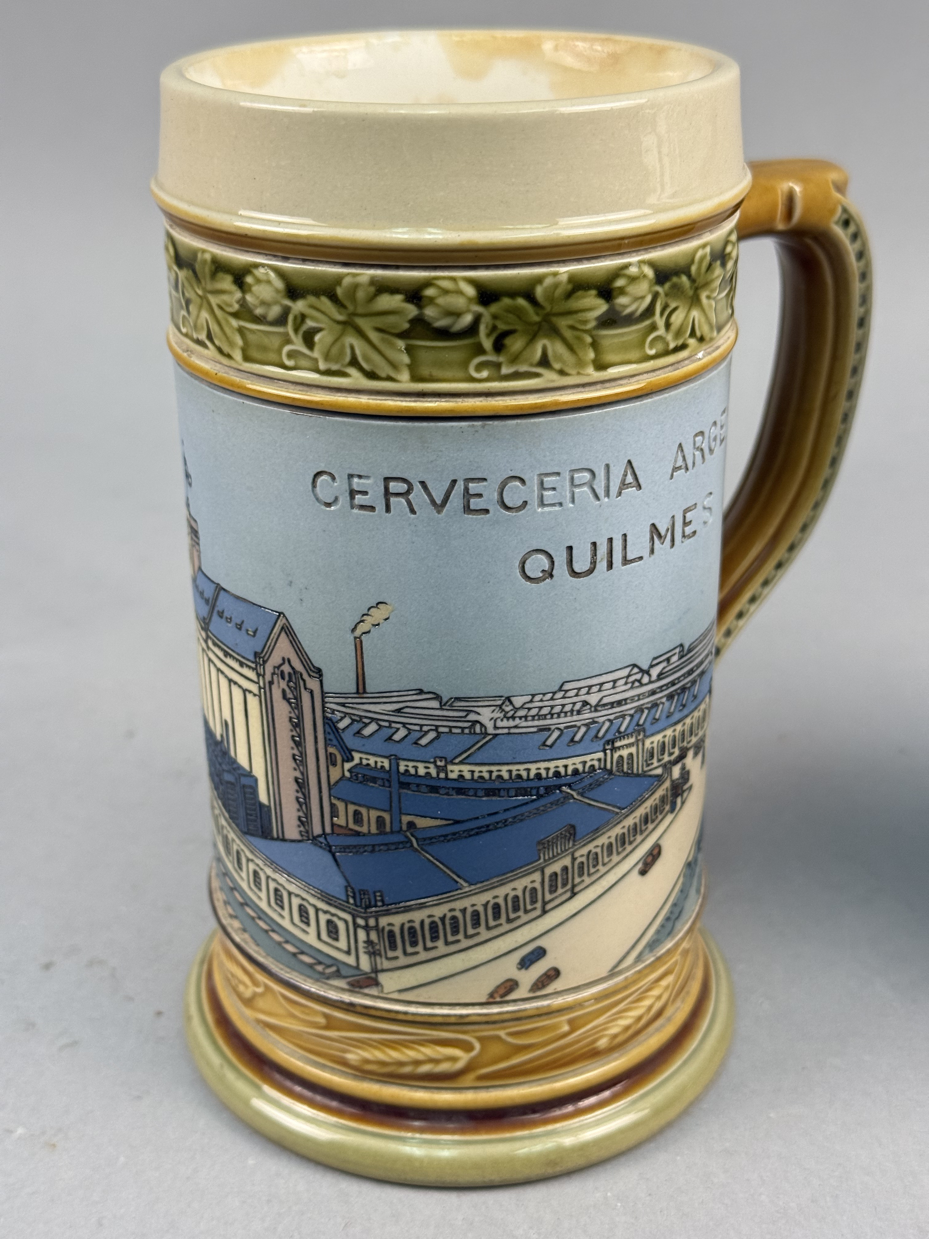 Two Beer Steins Mettlach Cerveceria Avon