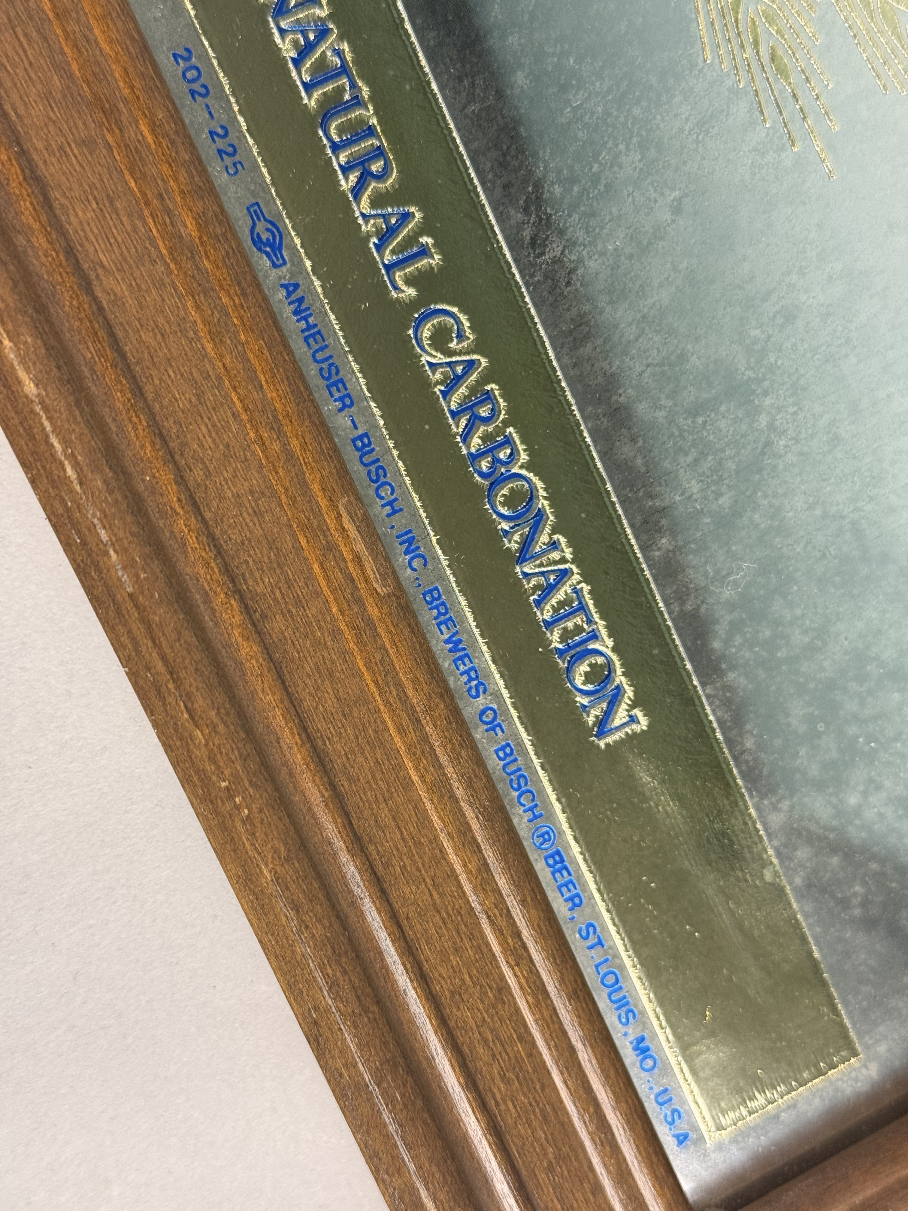 1987 Busch Beer Bar Mirror