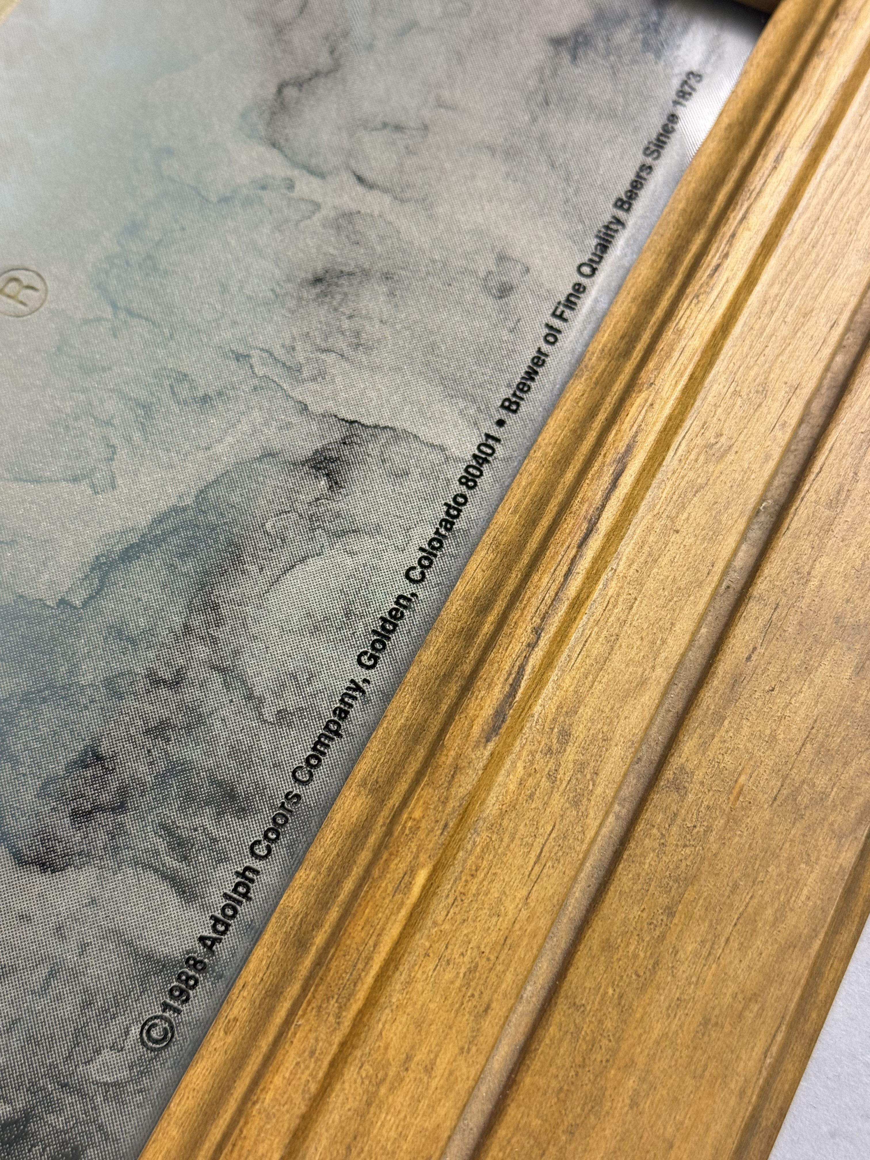 1988 Coors Beer Framed Bar Mirror