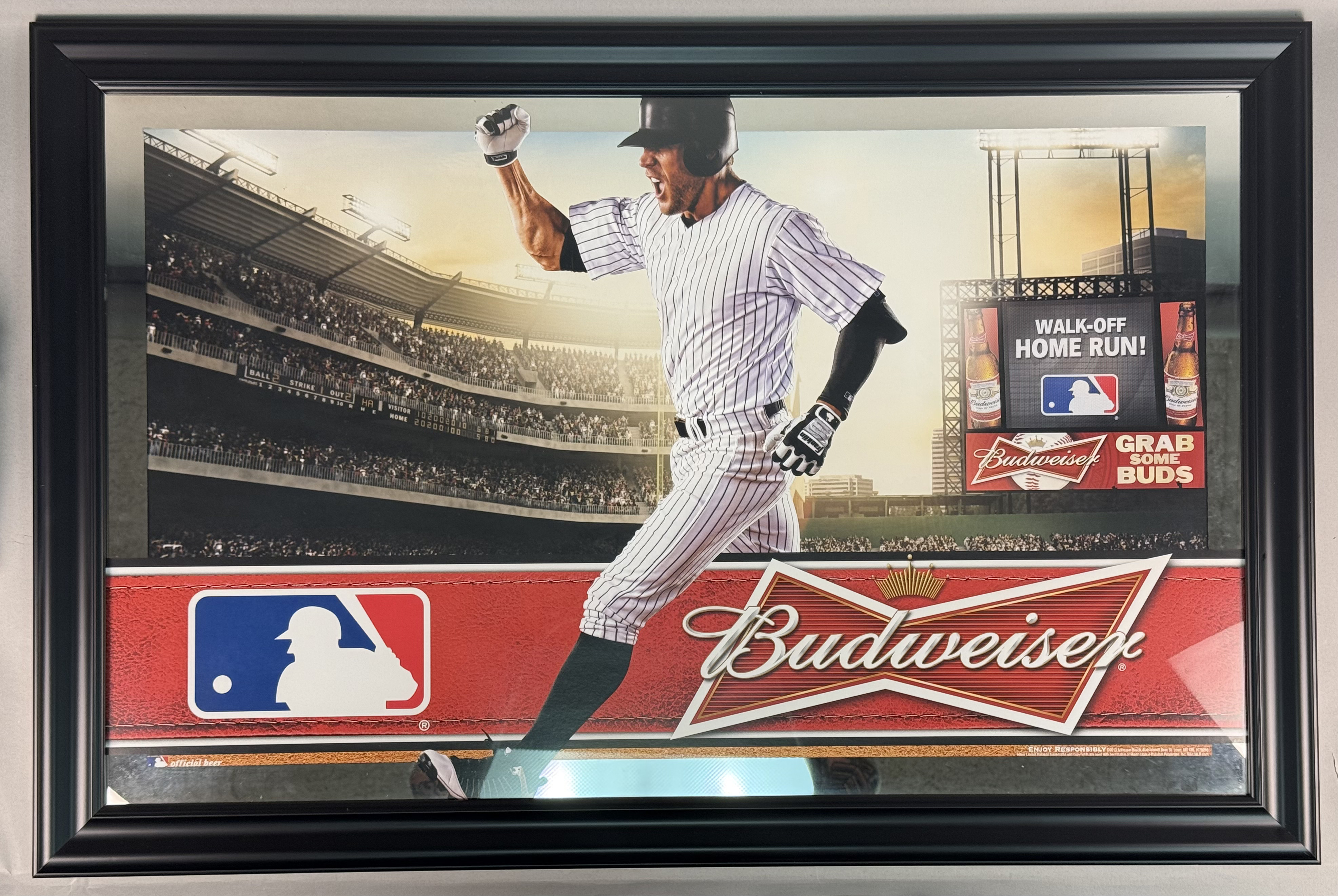 Budweiser Major League Baseball Bar Mirror