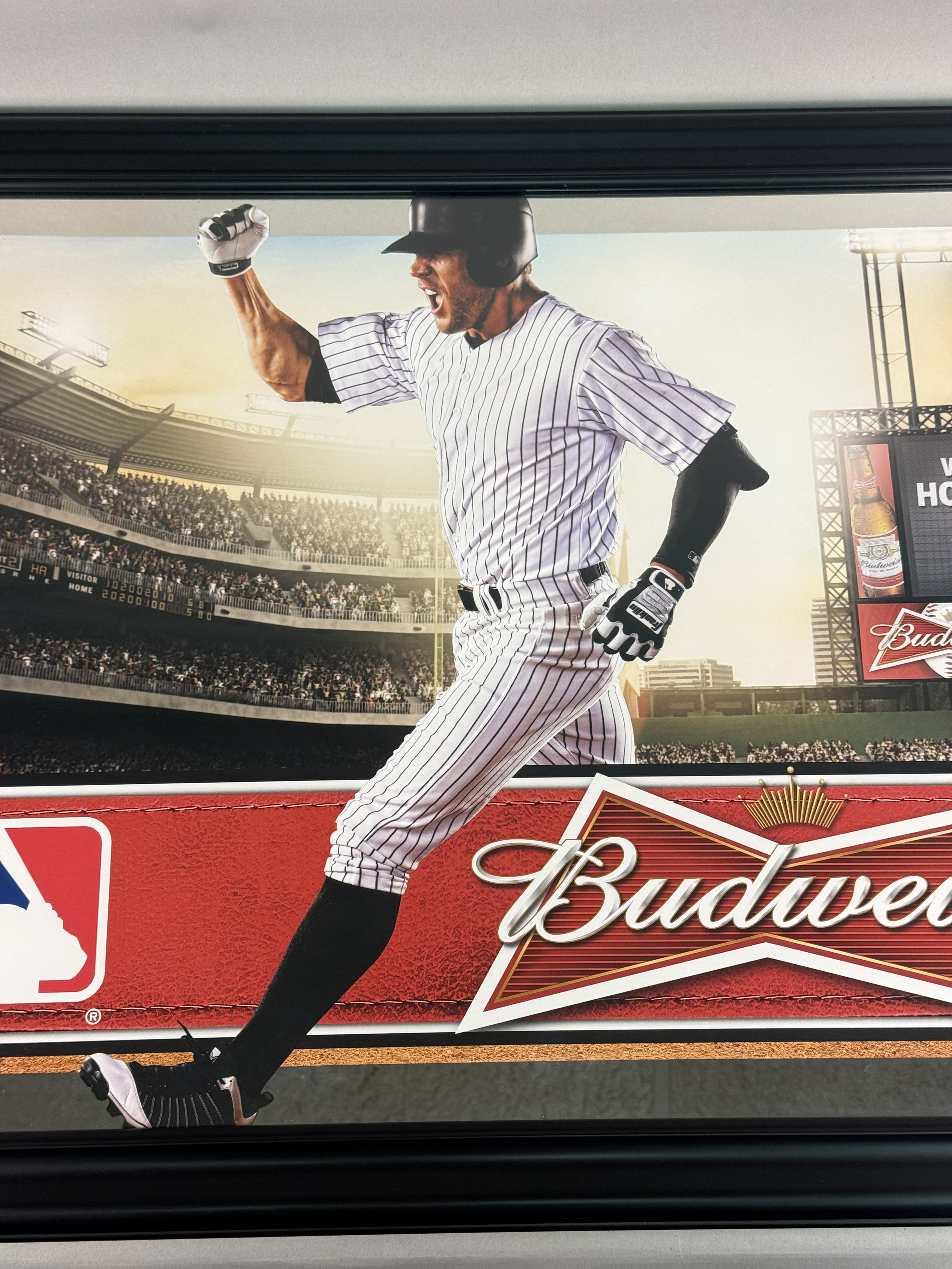 Budweiser Major League Baseball Bar Mirror