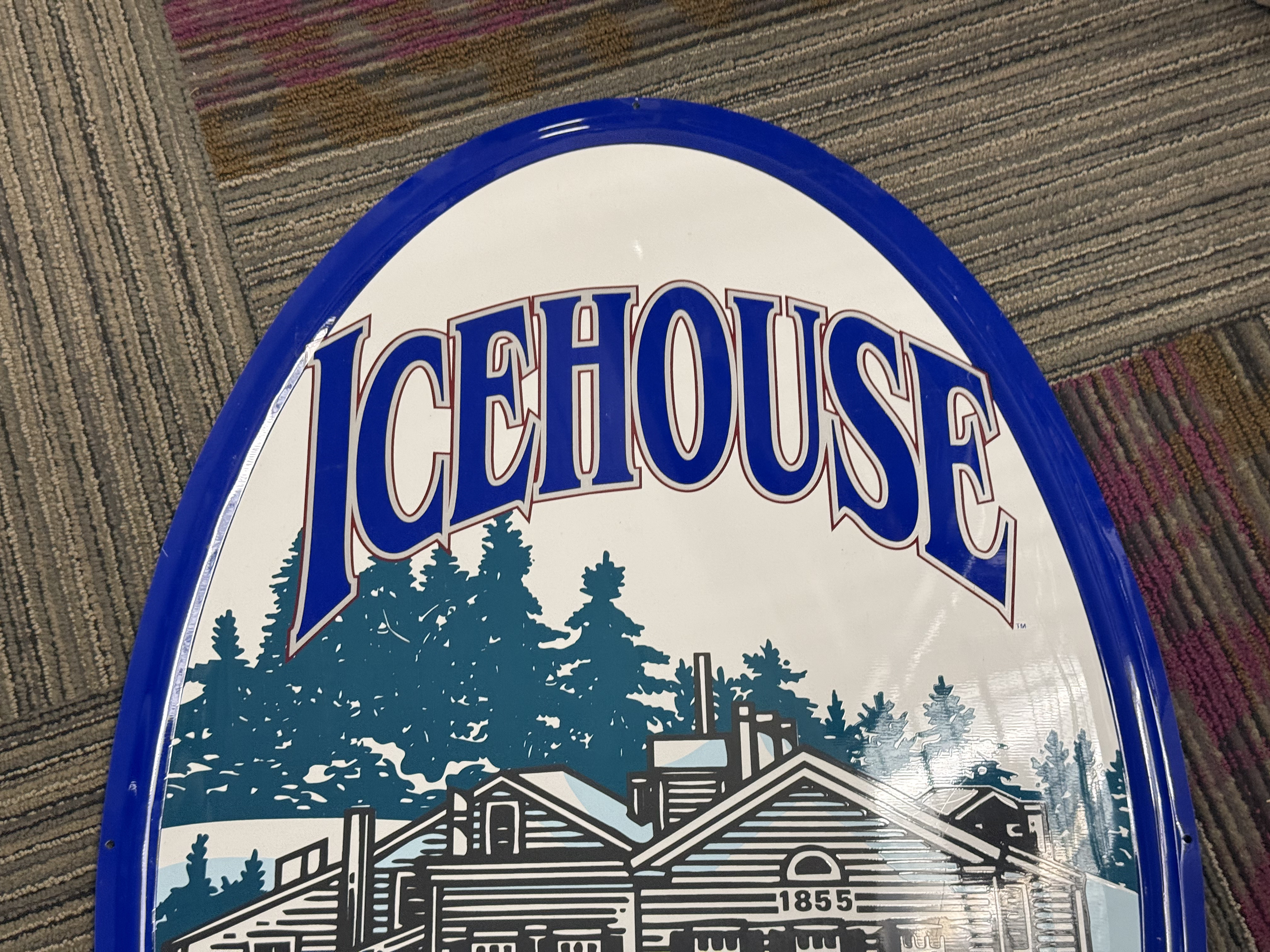 Icehouse Brewery Oval Metal Bar Sign