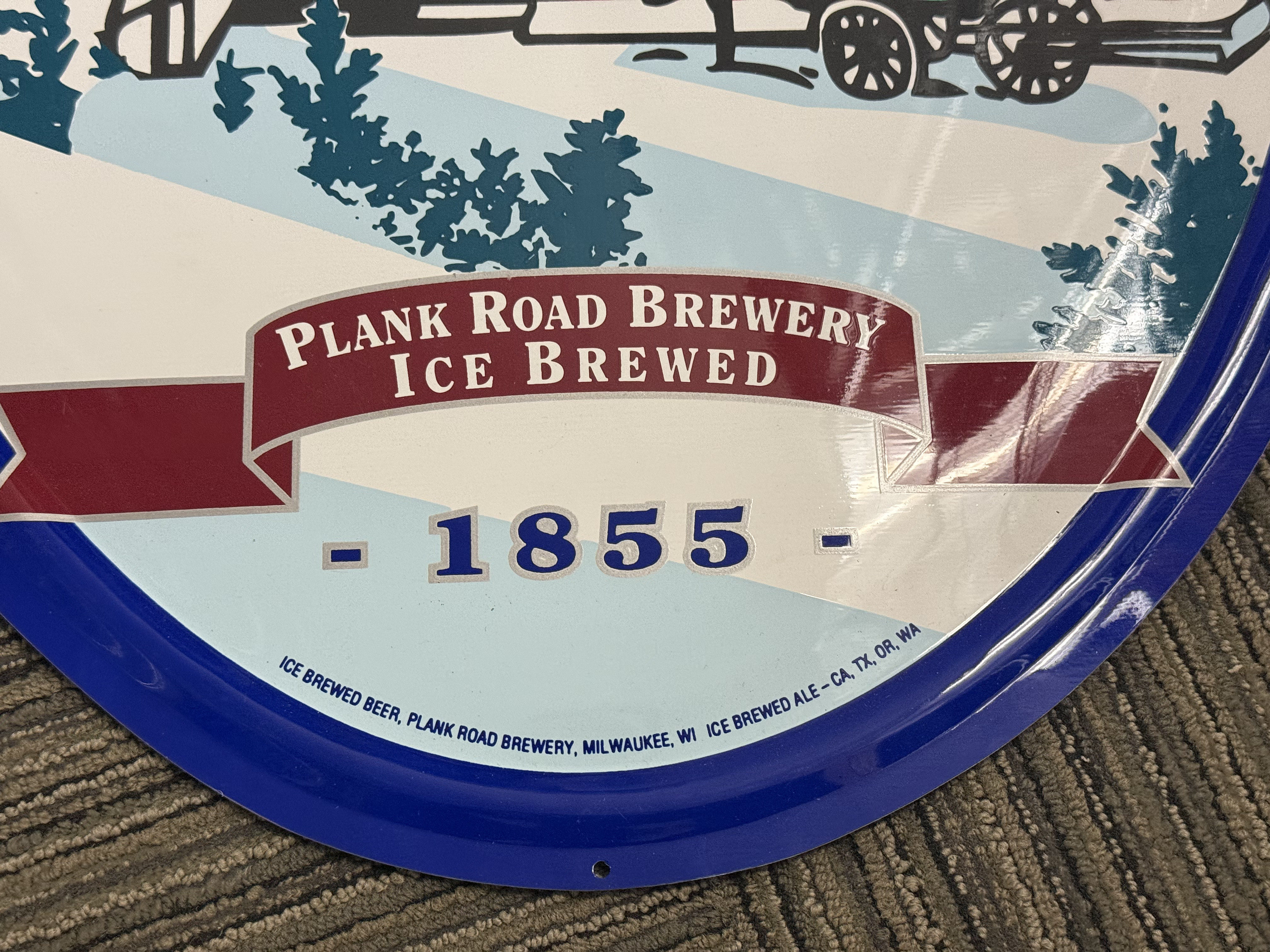 Icehouse Brewery Oval Metal Bar Sign