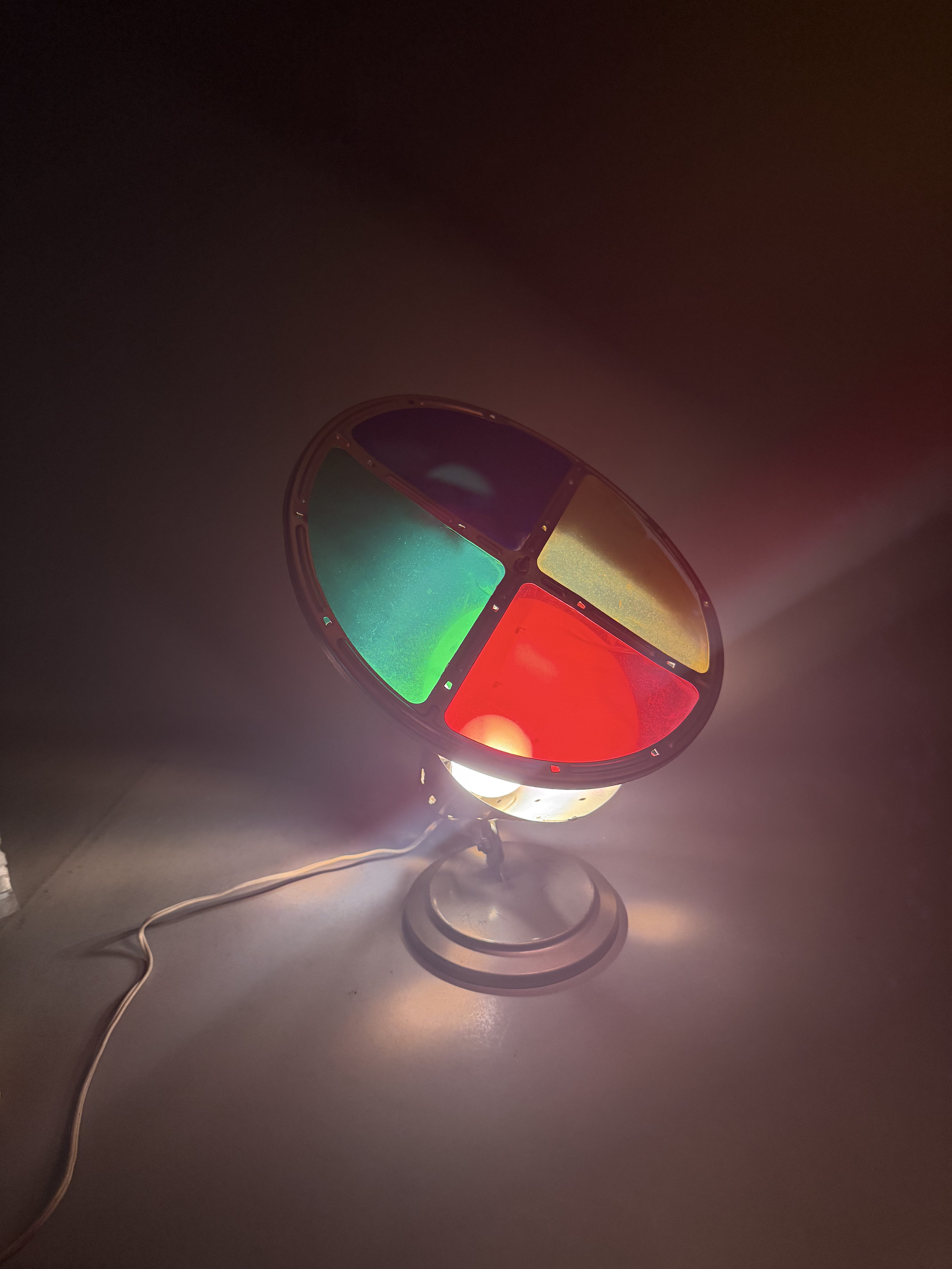 Mid-Century Rotating Color Wheel Christmas Tree Lamp
