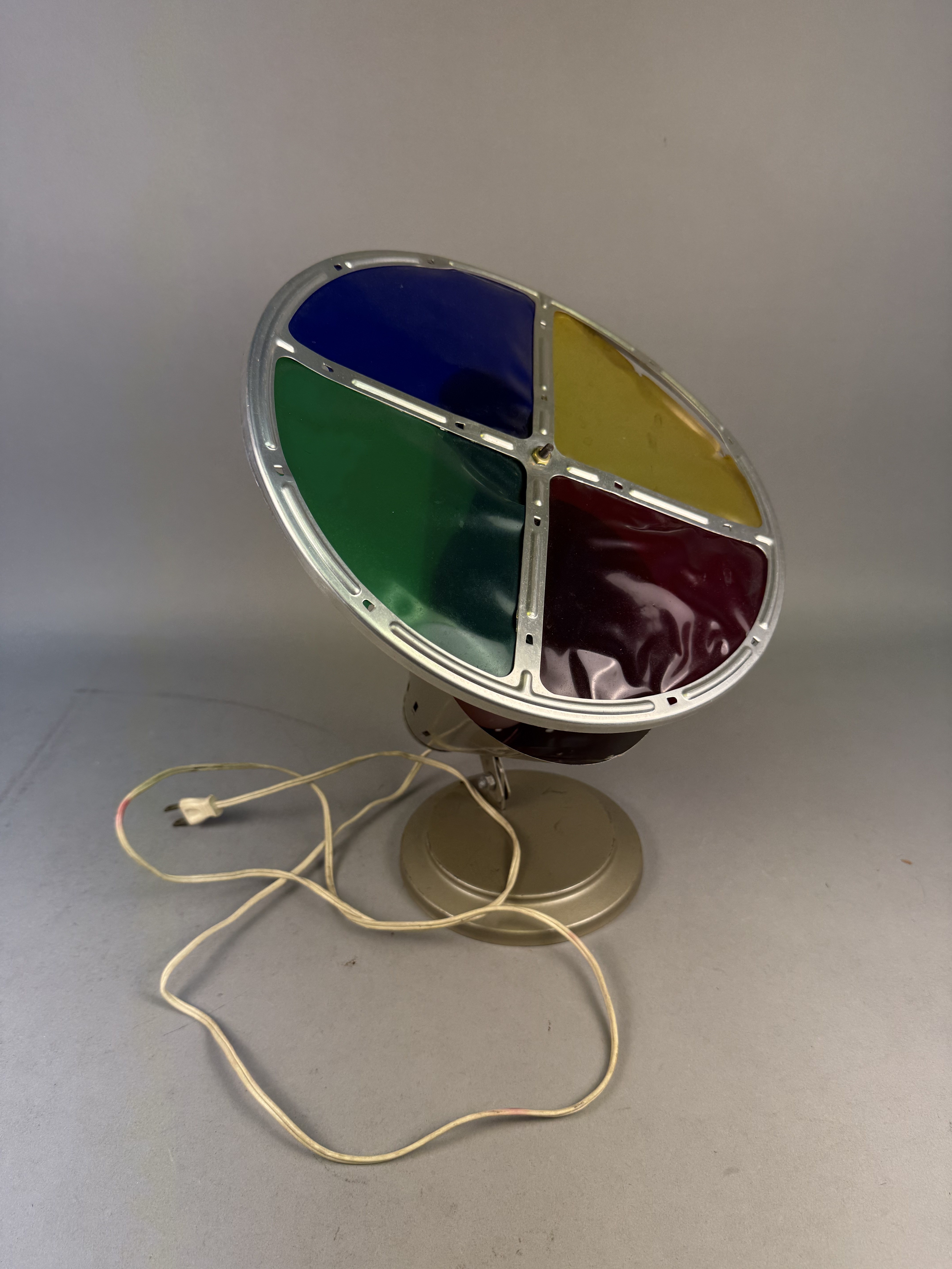 Mid-Century Rotating Color Wheel Christmas Tree Lamp