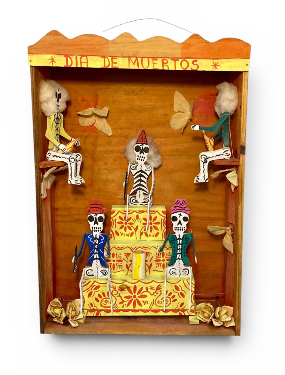Dia de los Muertos Folk Art Shadow Box