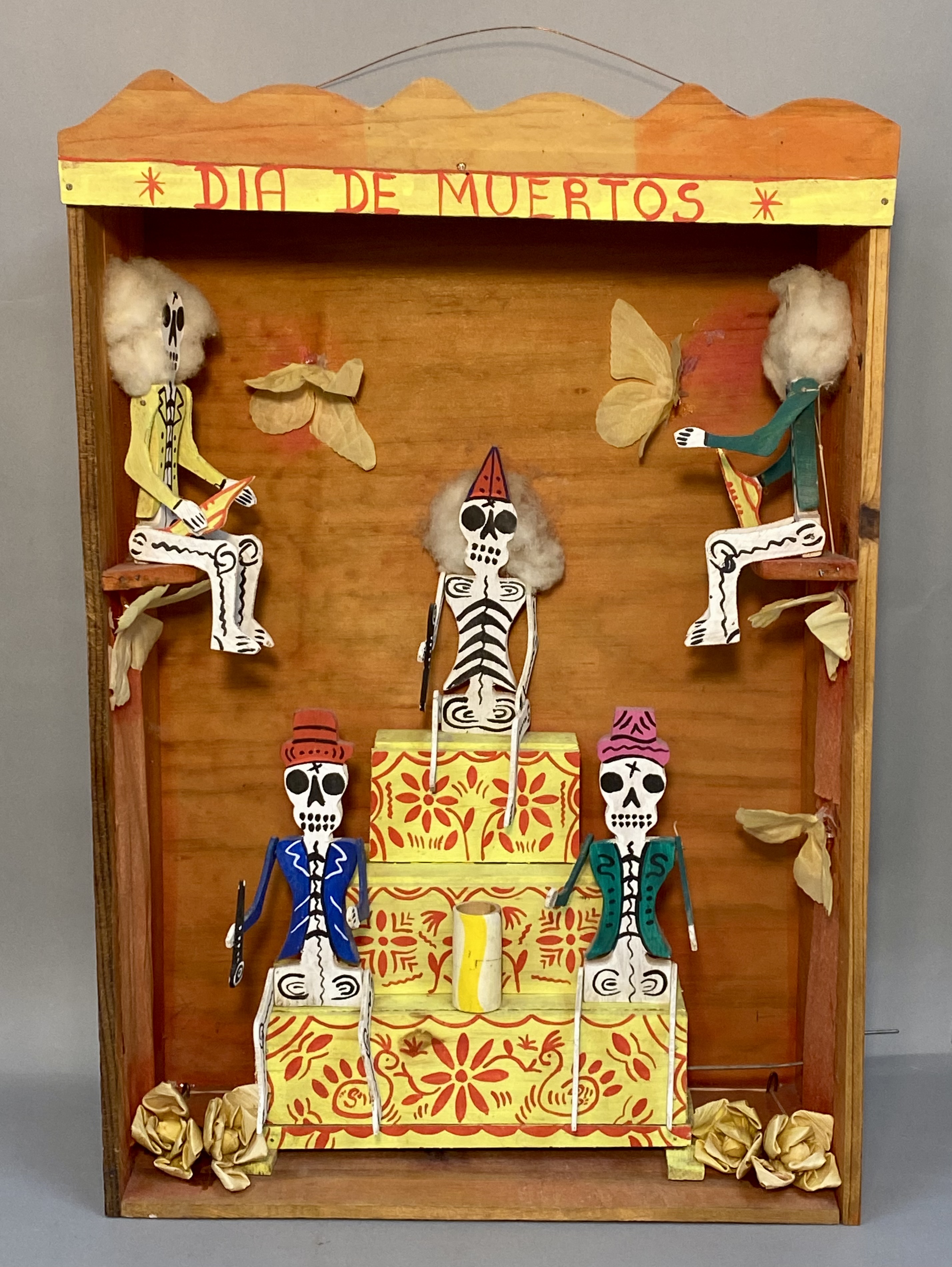 Dia de los Muertos Folk Art Shadow Box
