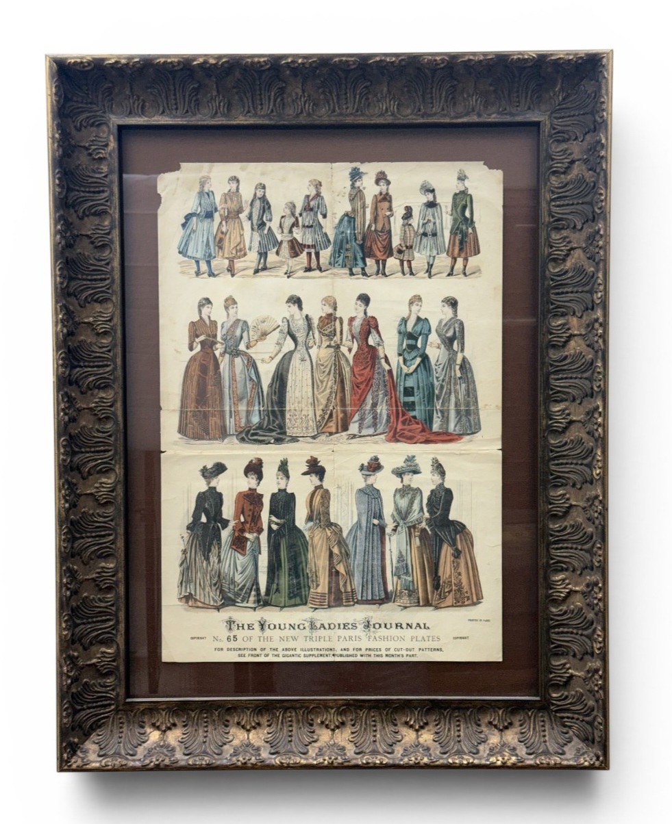 Young Ladies Journal Fashion Plate Chromolithograph