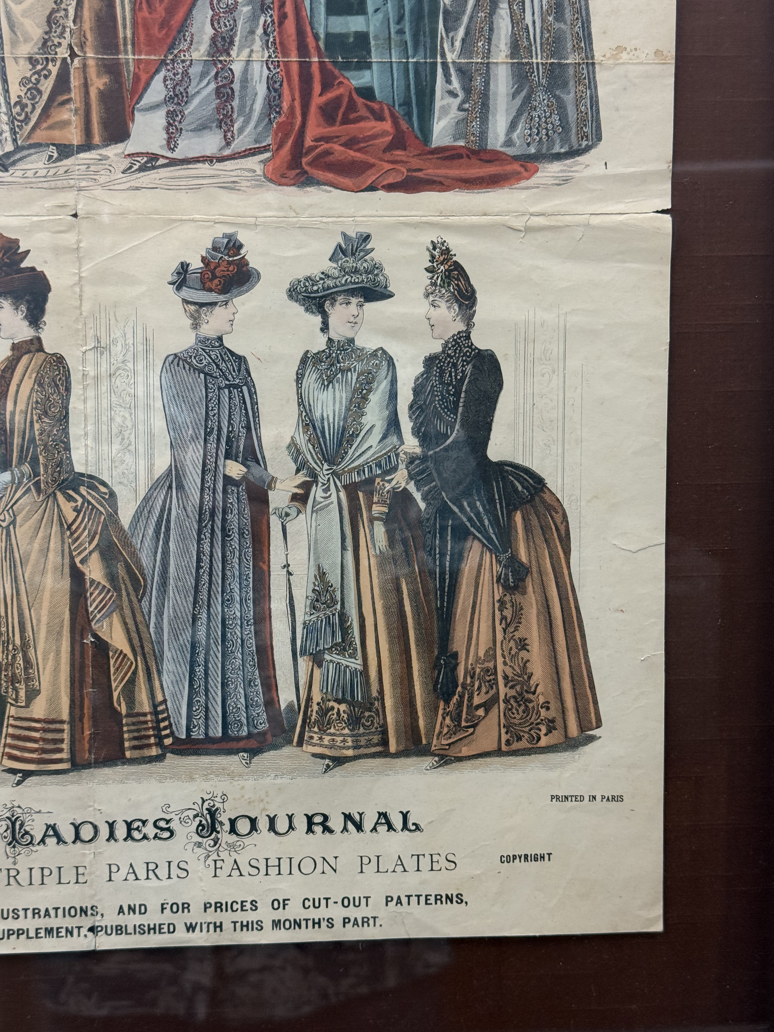 Young Ladies Journal Fashion Plate Chromolithograph