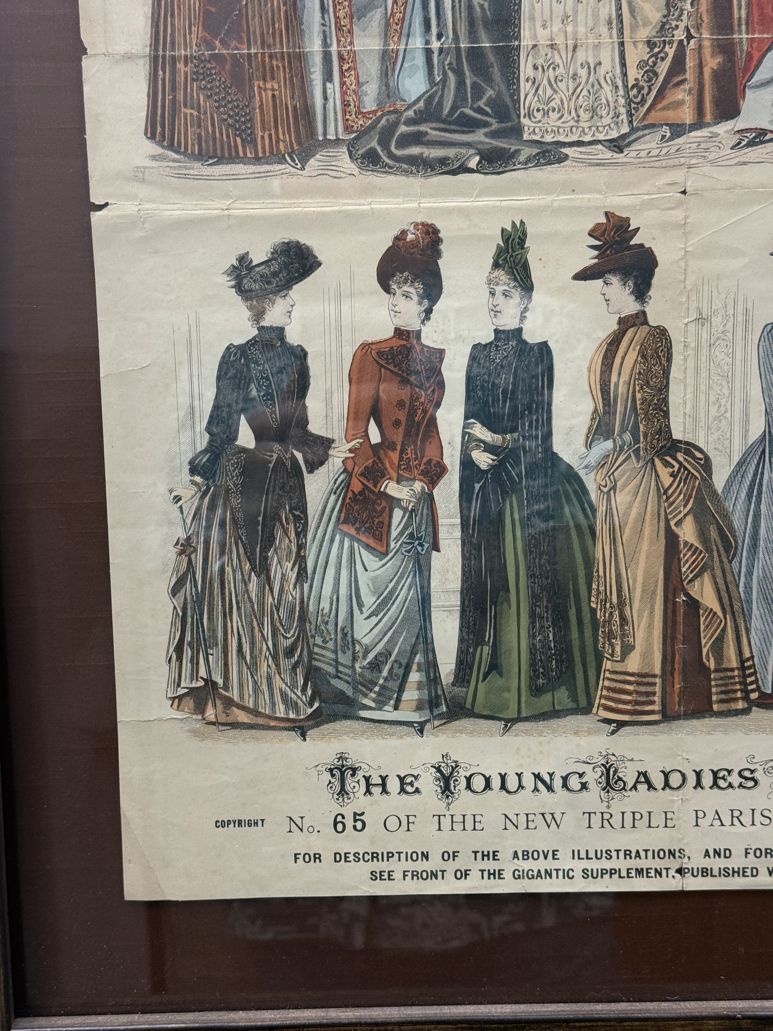 Young Ladies Journal Fashion Plate Chromolithograph
