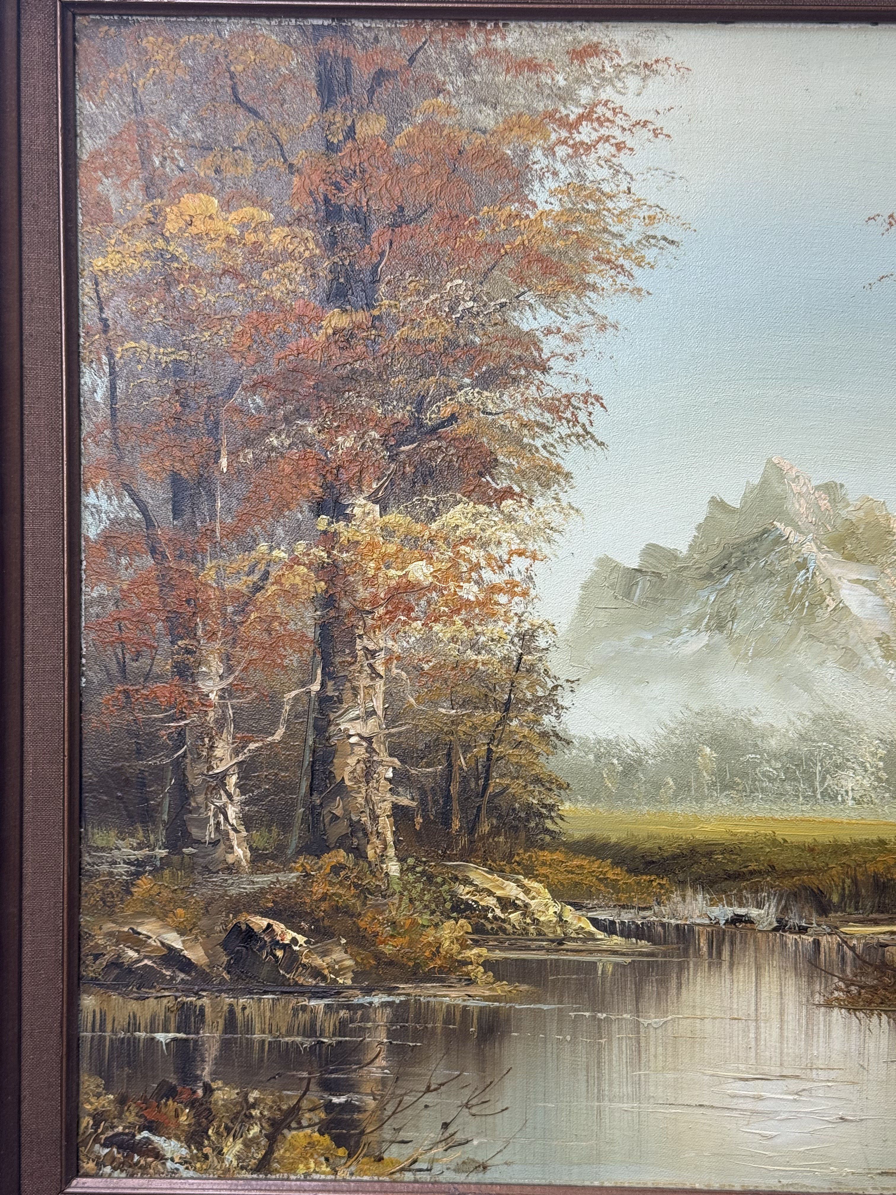 Original Oil on Canvas Mountain Landscape
