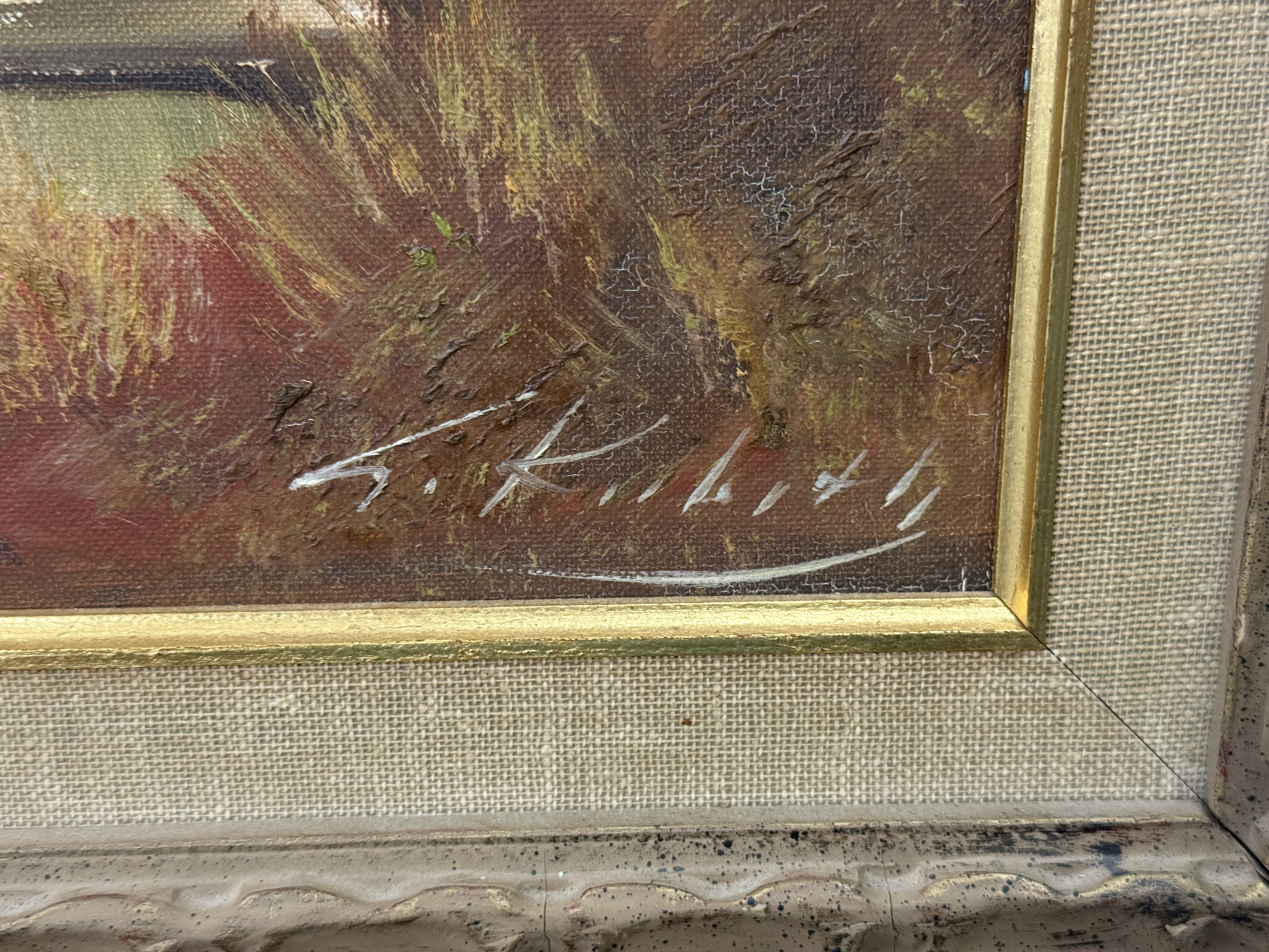 Alpine Landscape Oil on Canvas Signed
