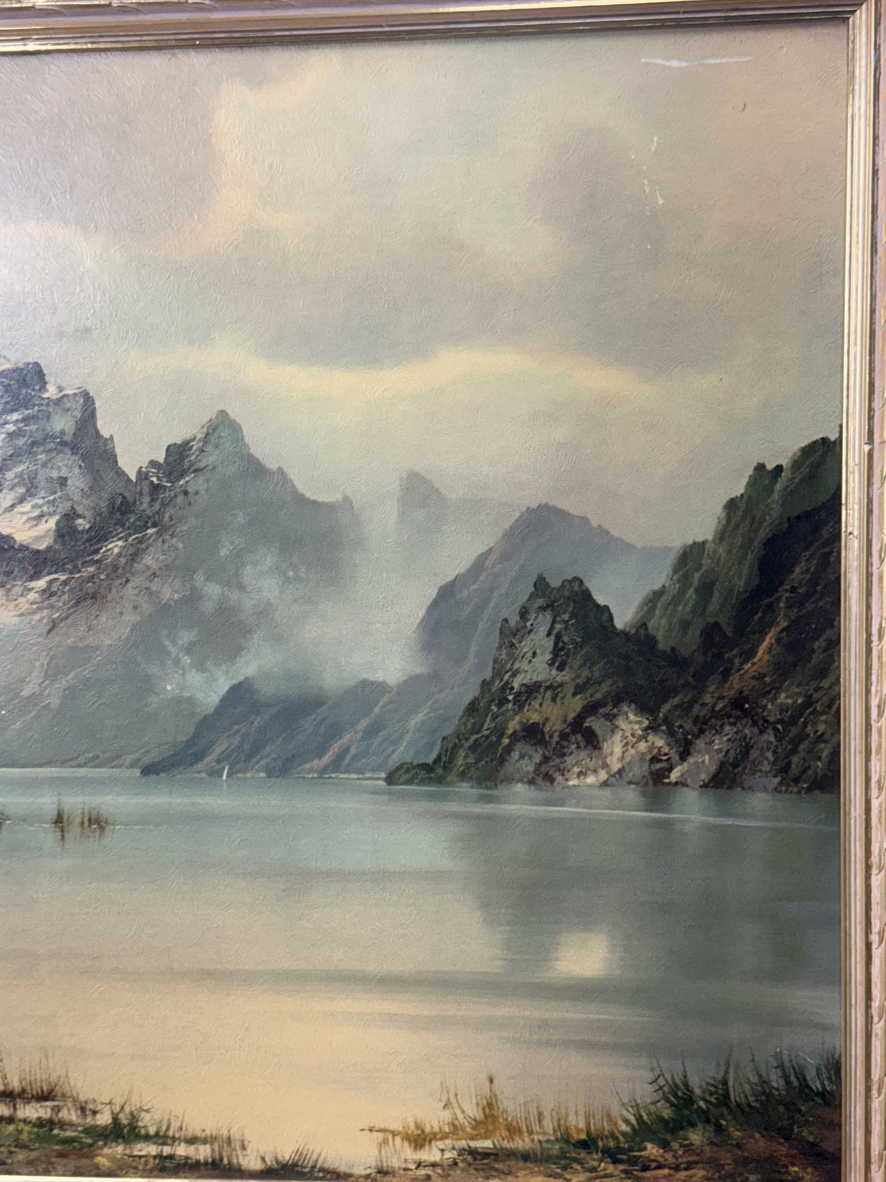 Mountain Mist Large Textured Print on Board