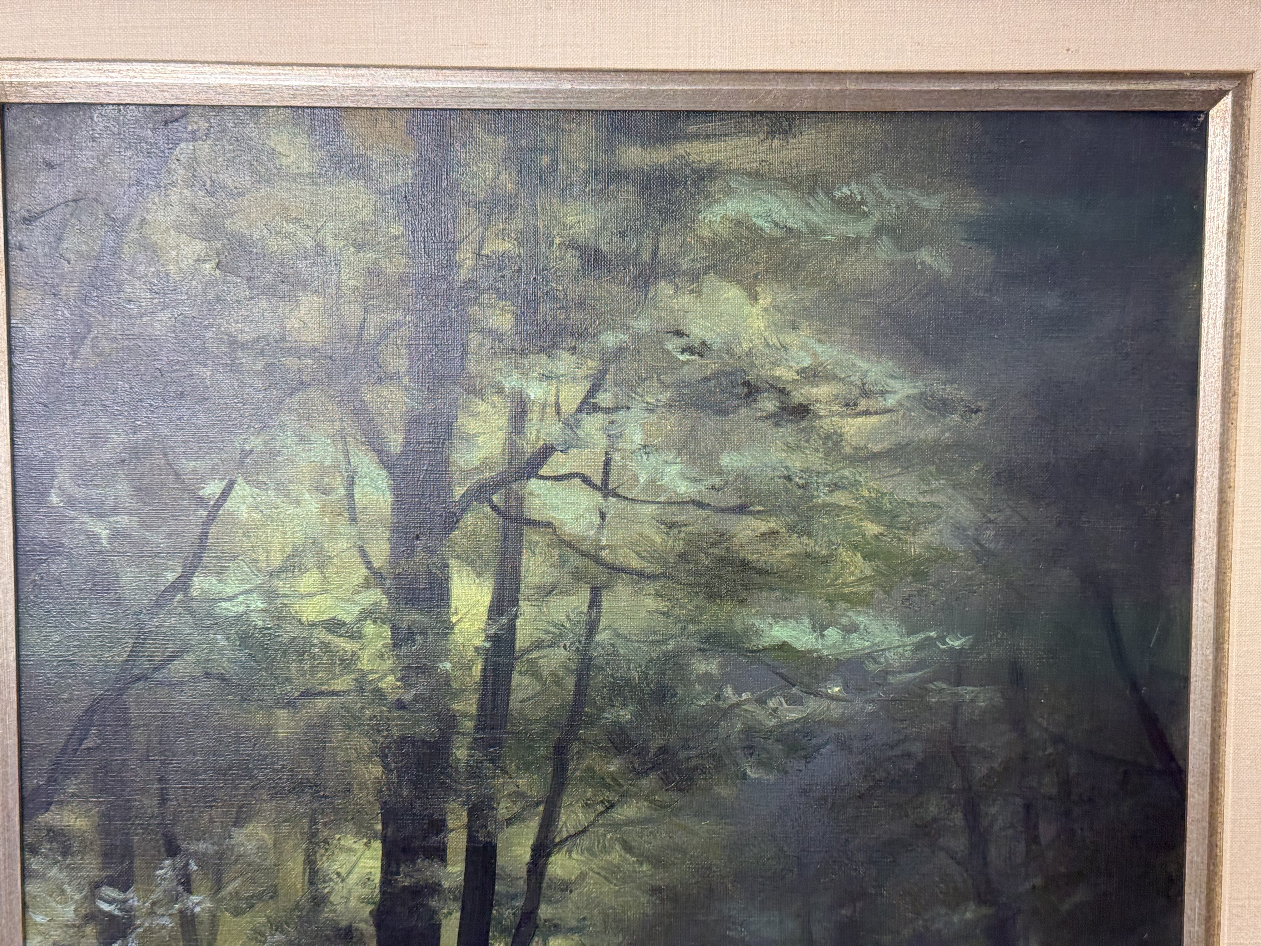 Mitsuzo Shimizu Forest Landscape Oil on Canvas