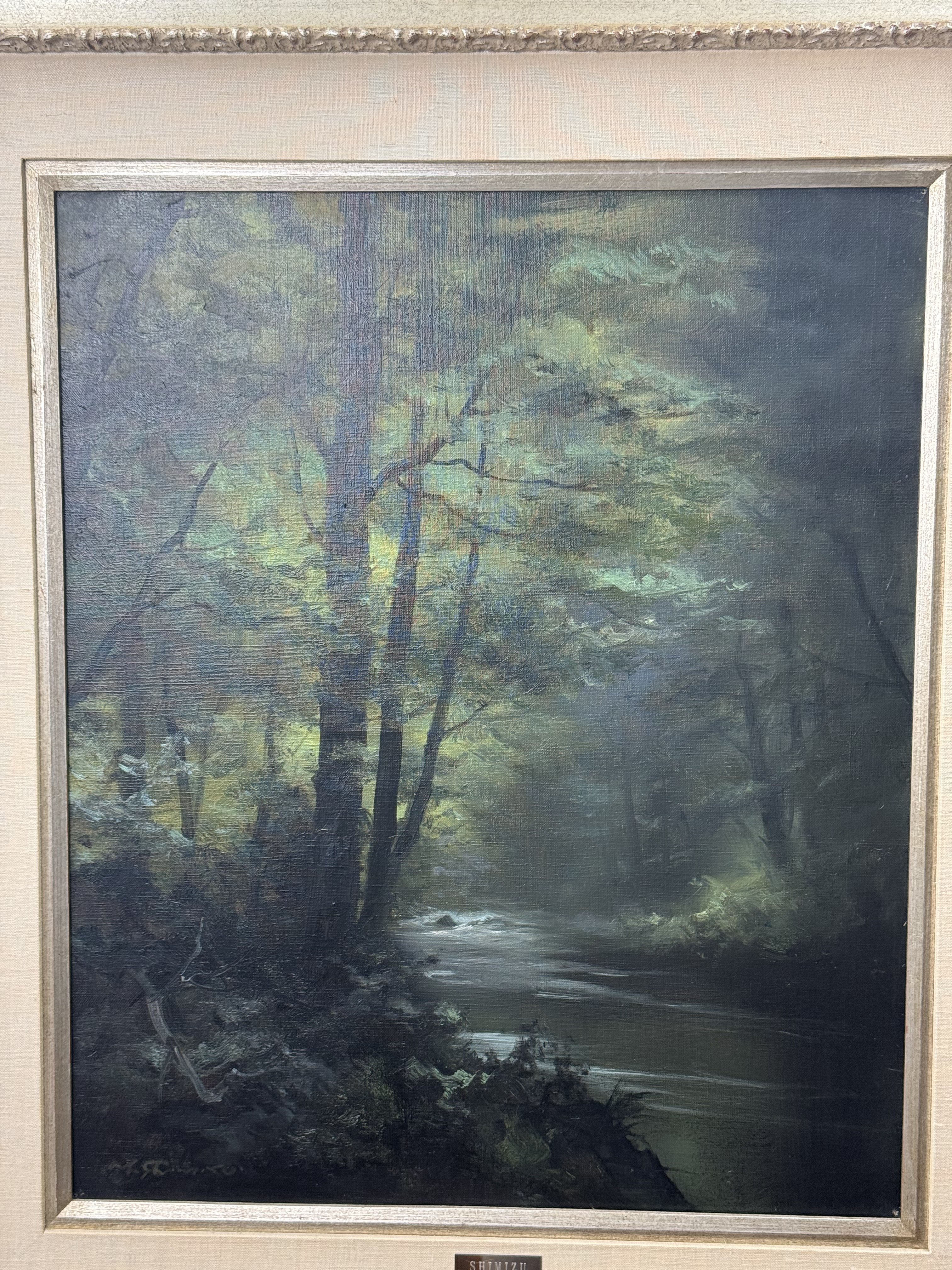 Mitsuzo Shimizu Forest Landscape Oil on Canvas