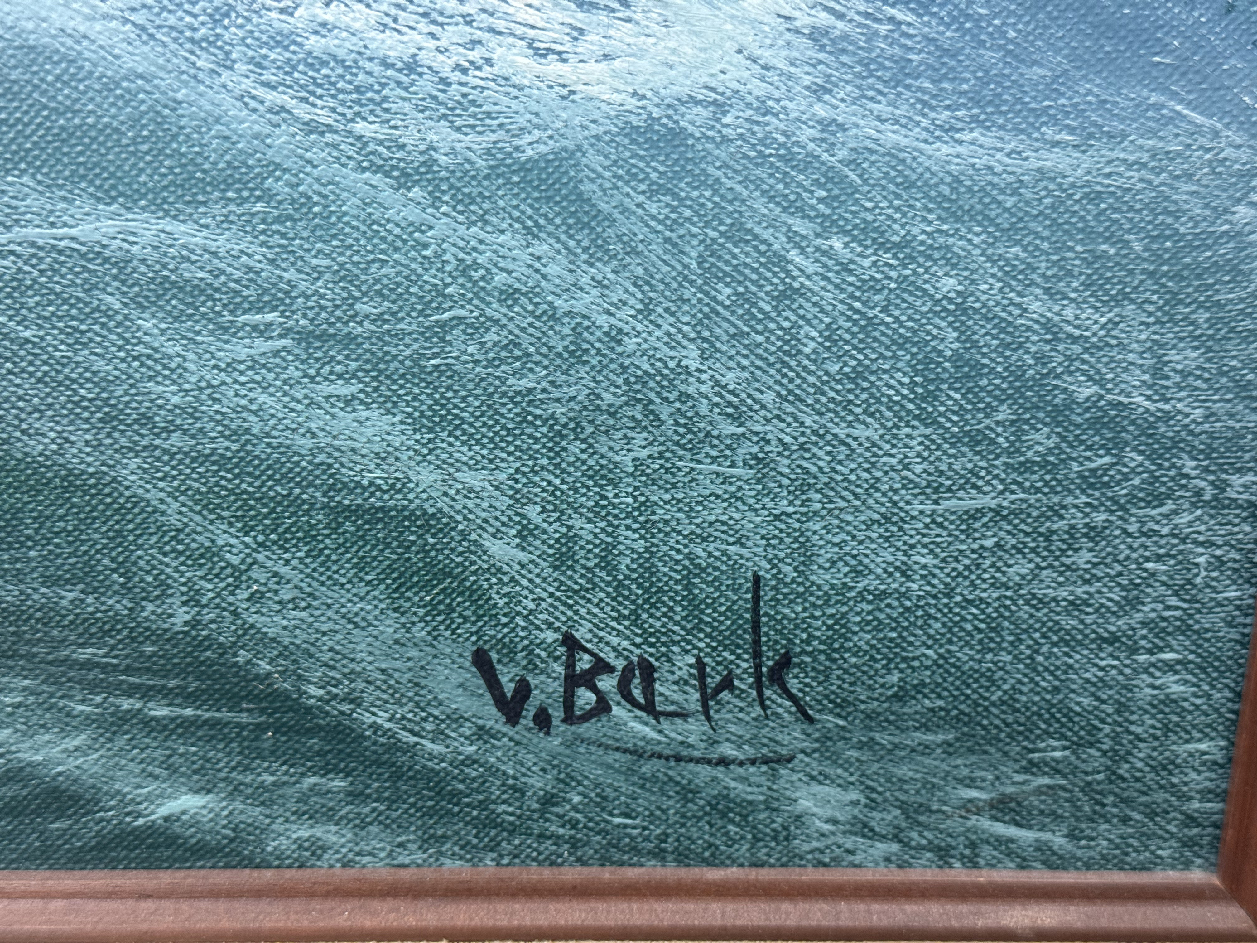 V. Berk Maritime Oil on Canvas Seascape