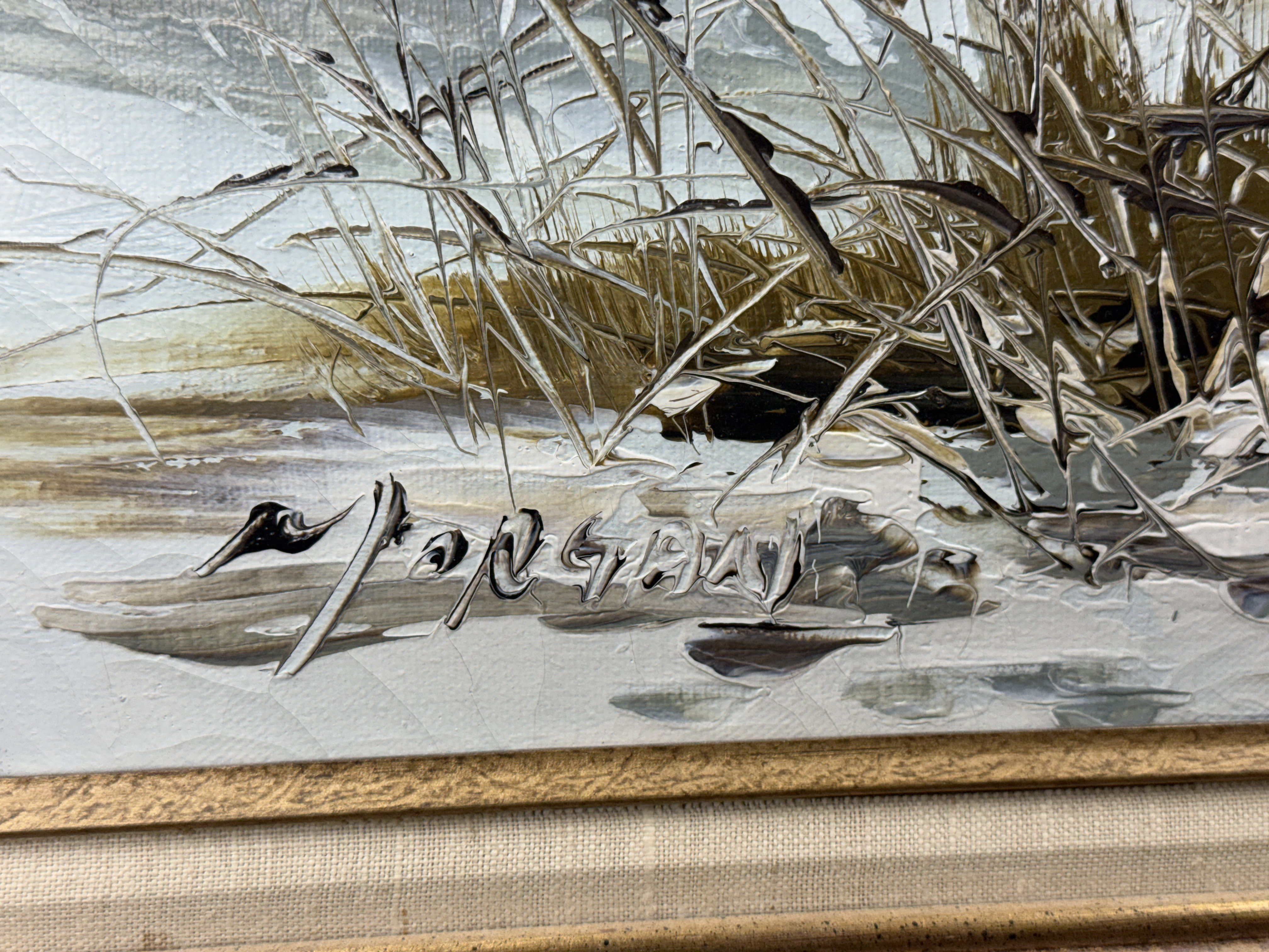 Dunes Oil on Canvas Painting Signed Morgan