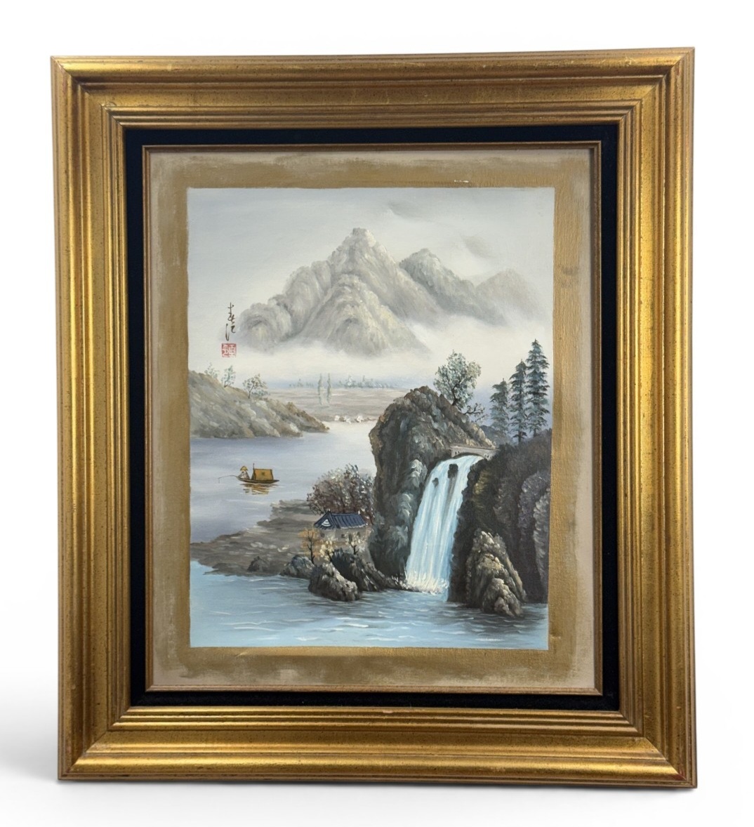 East Asian Style Landscape Oil on Canvas