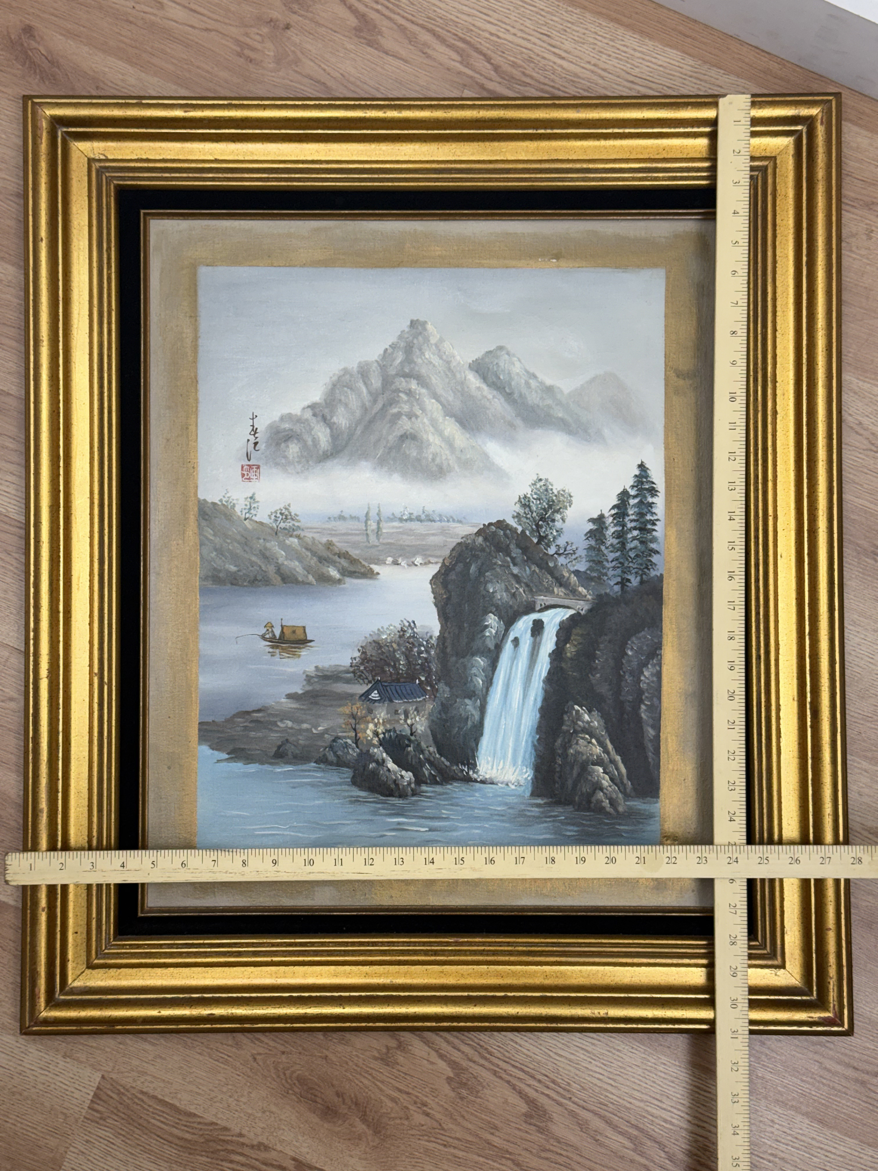 East Asian Style Landscape Oil on Canvas