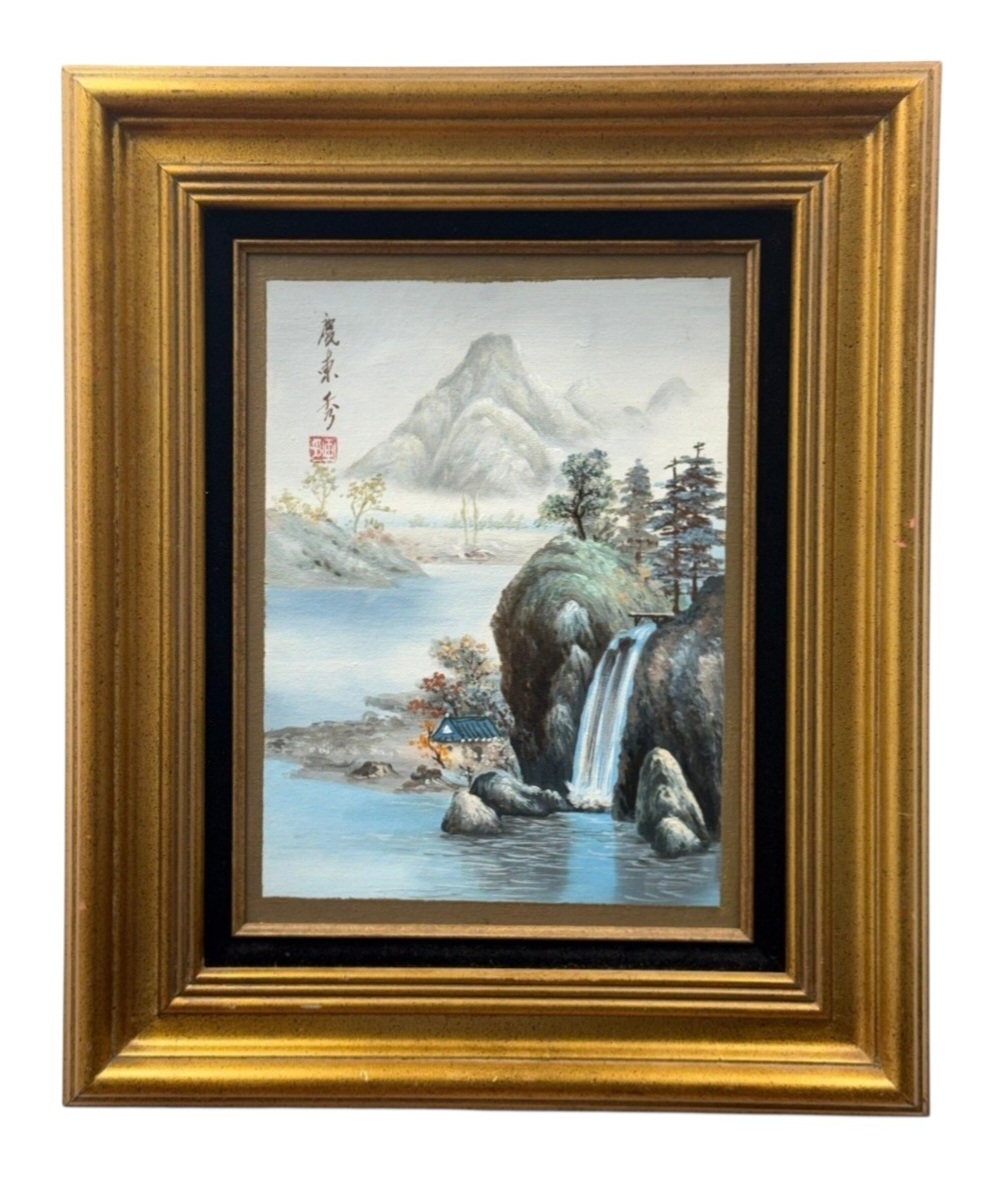 East Asian Style Landscape Oil on Canvas