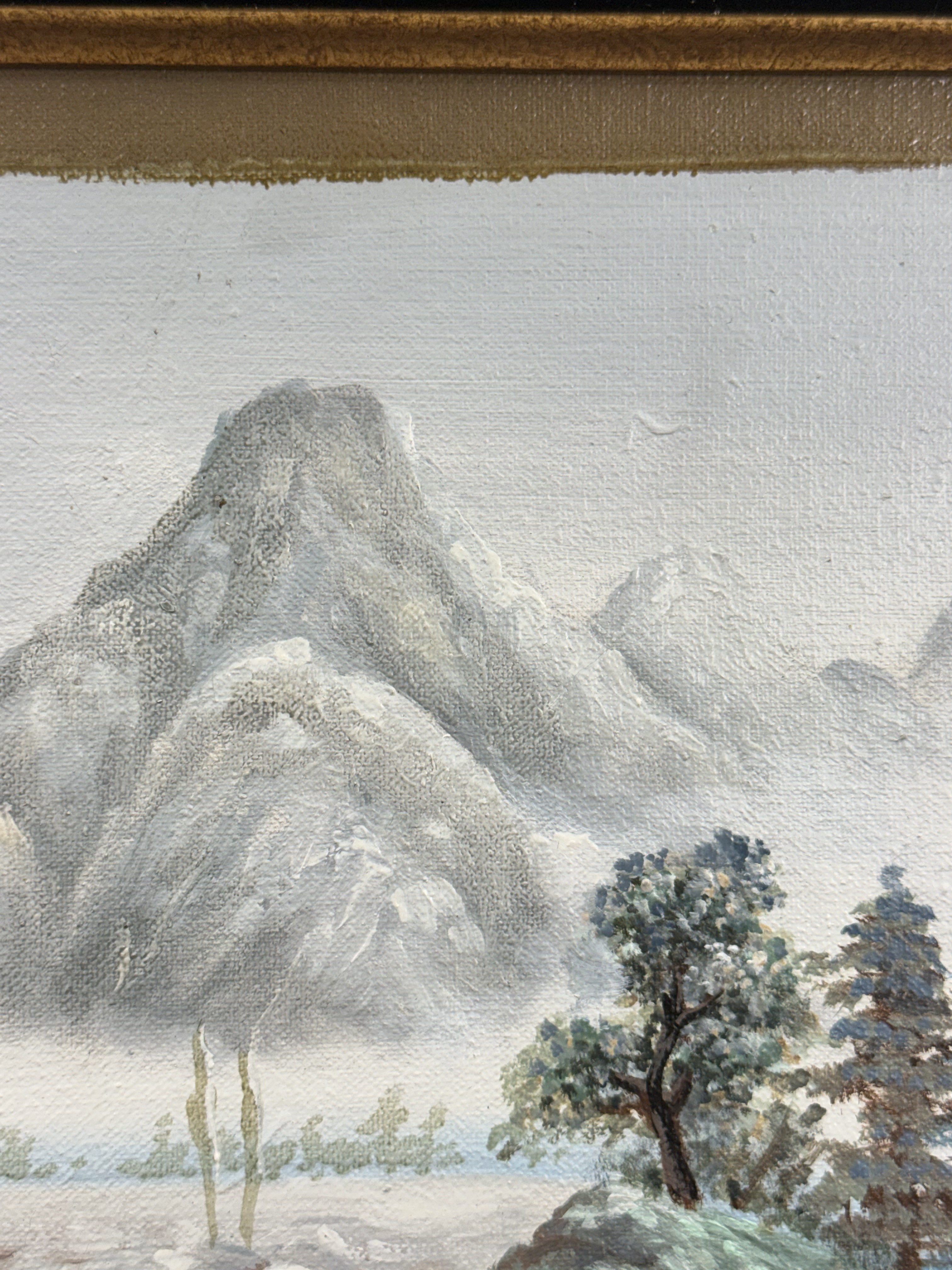 East Asian Style Landscape Oil on Canvas