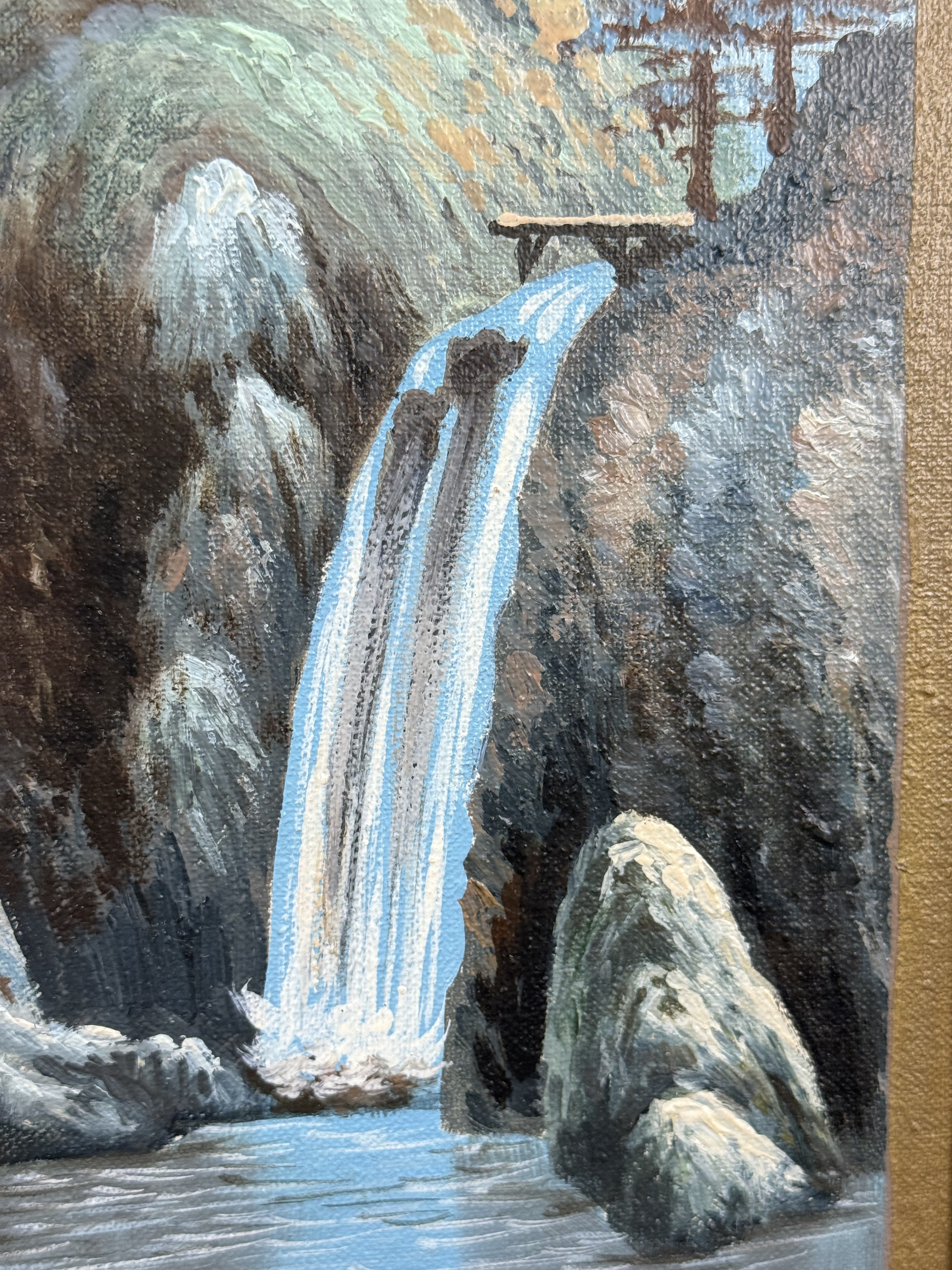 East Asian Style Landscape Oil on Canvas
