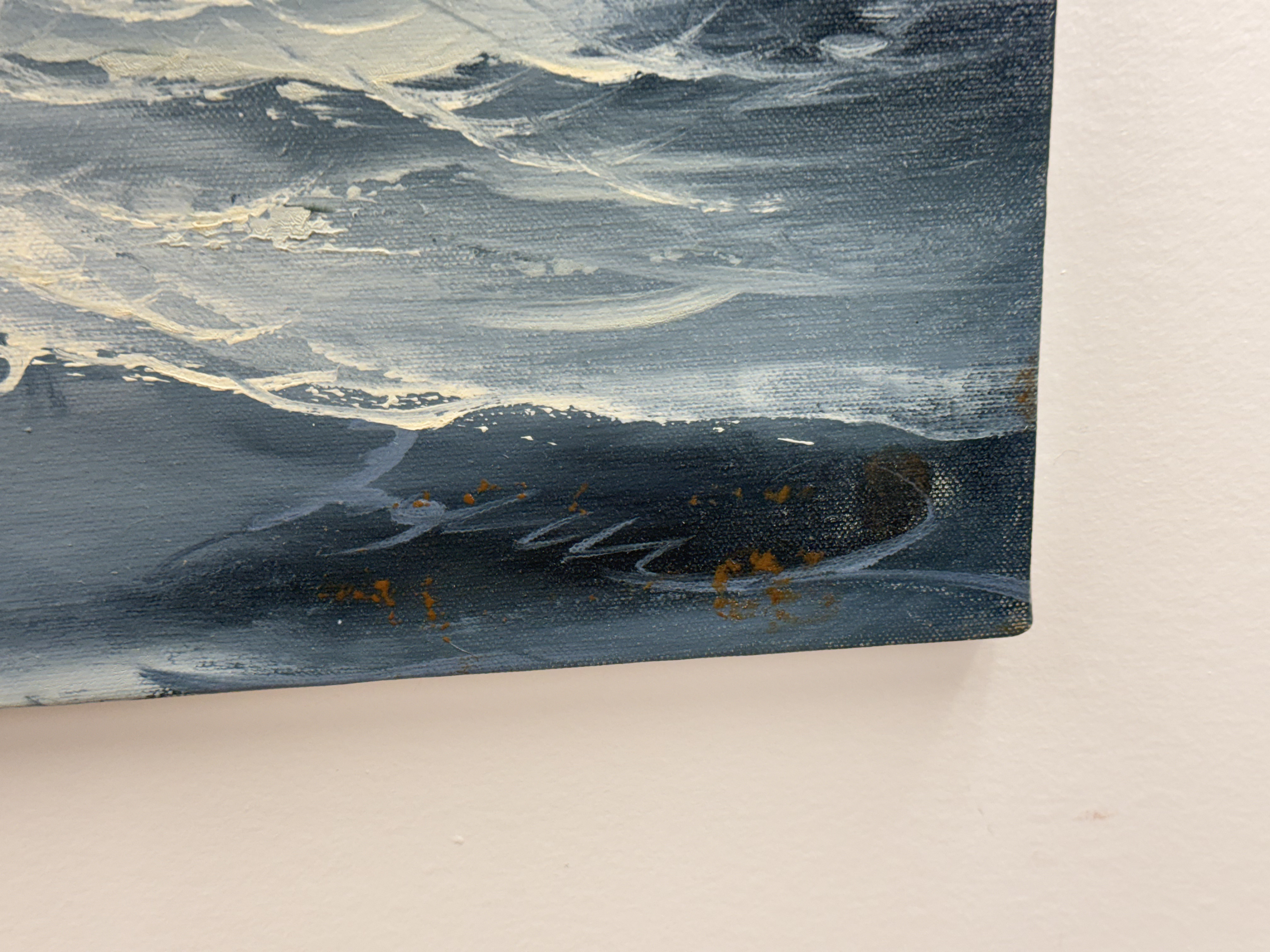 Seascape Oil on Canvas, Signed Engel