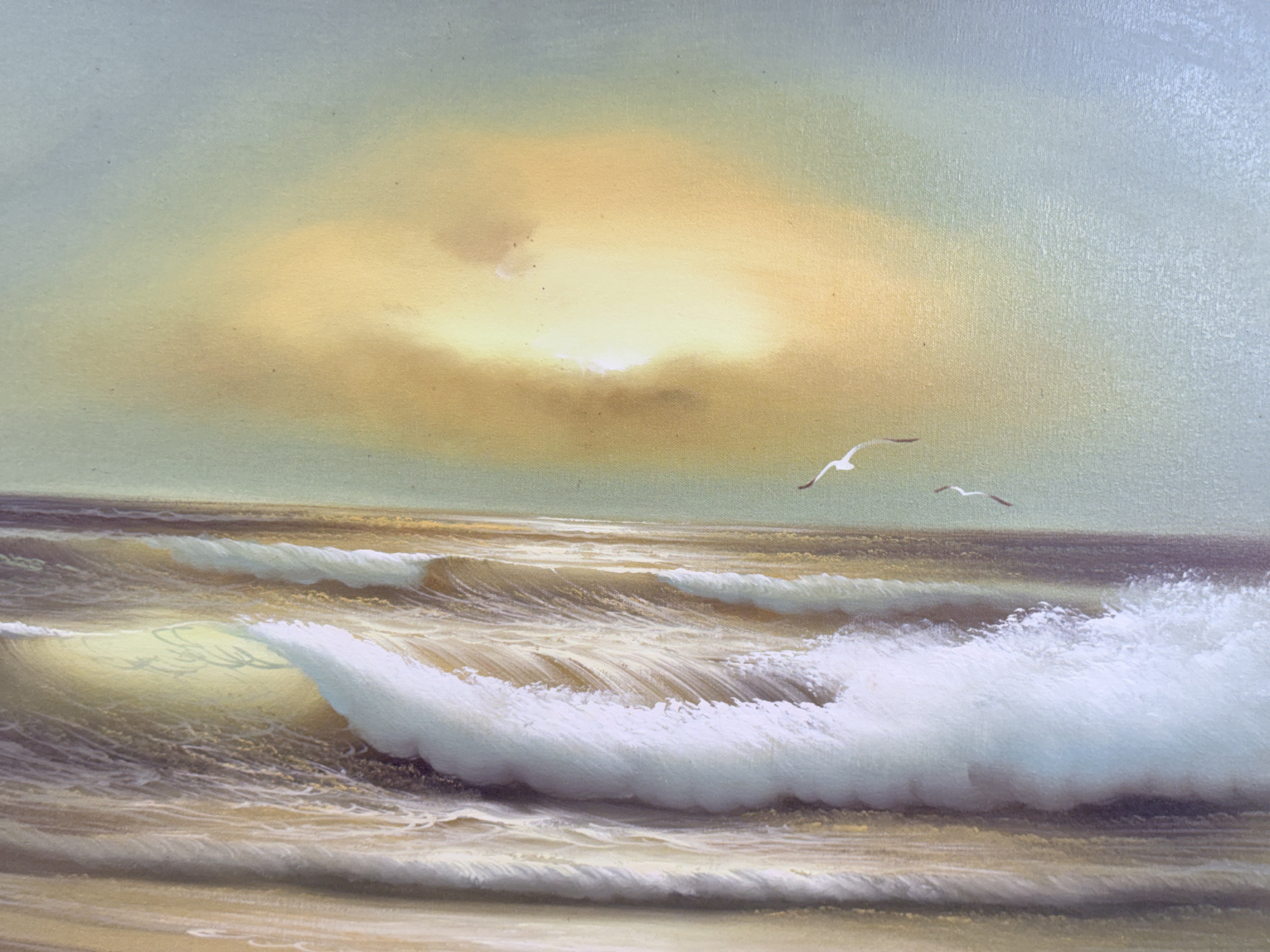 Oil on Canvas Seascape Signed Robsend