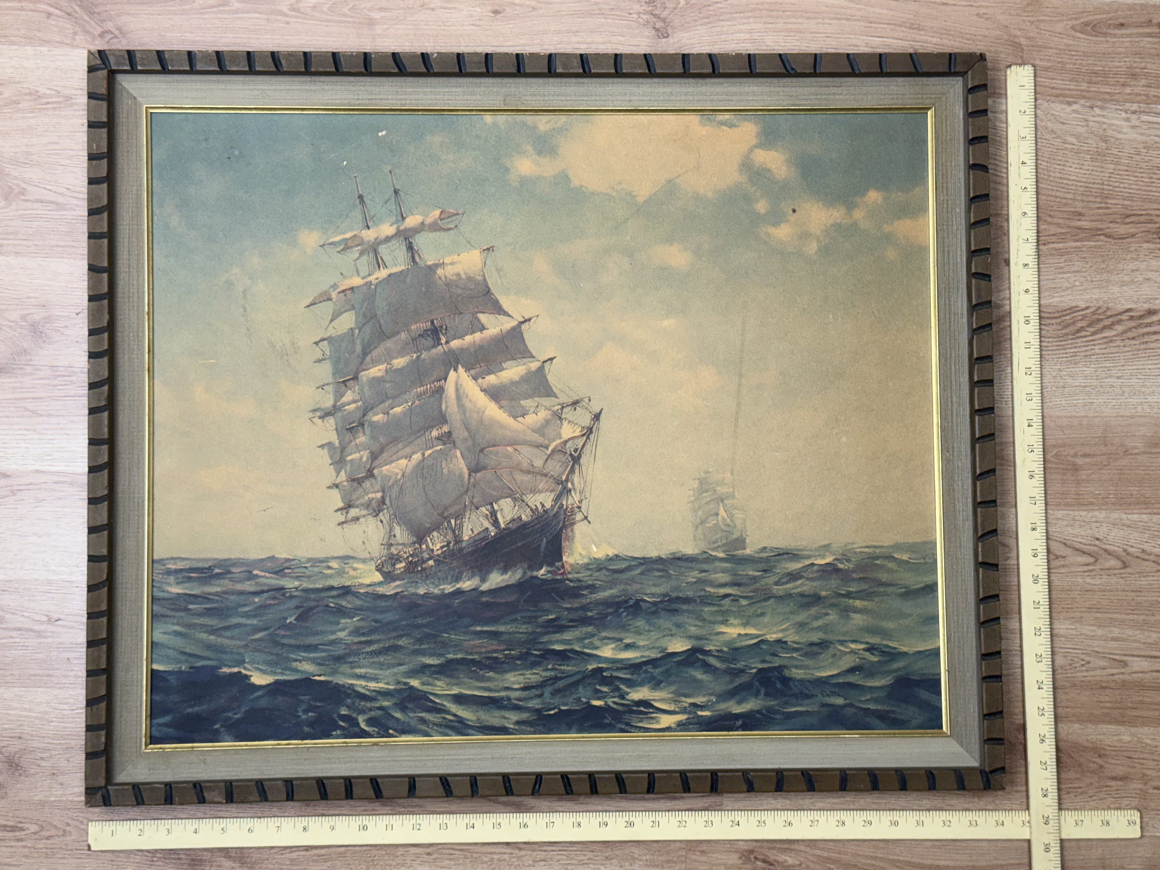 Frank Vining Smith Two Clipper Ships Under Full Sail