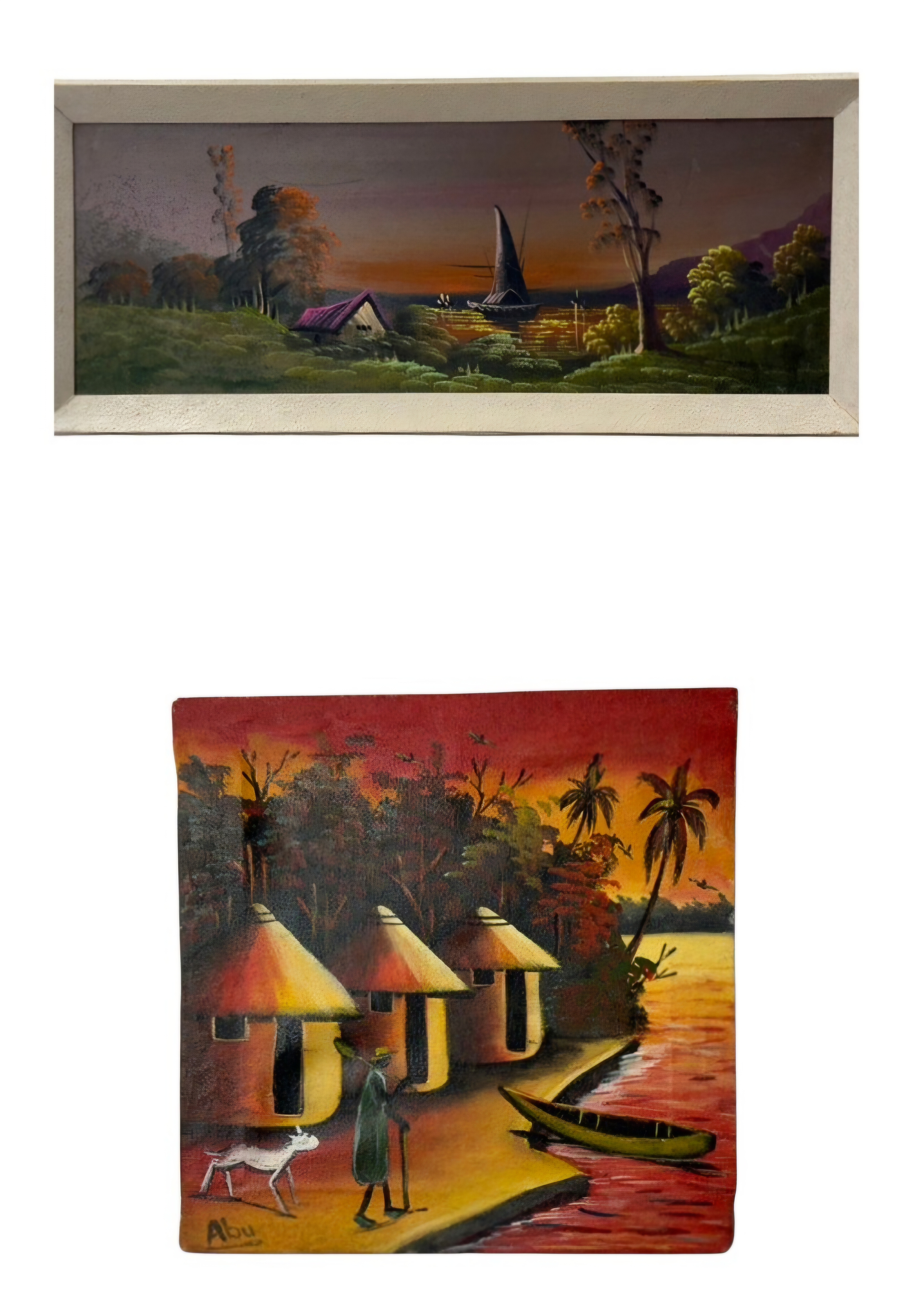 Two Tropical Landscape Paintings
