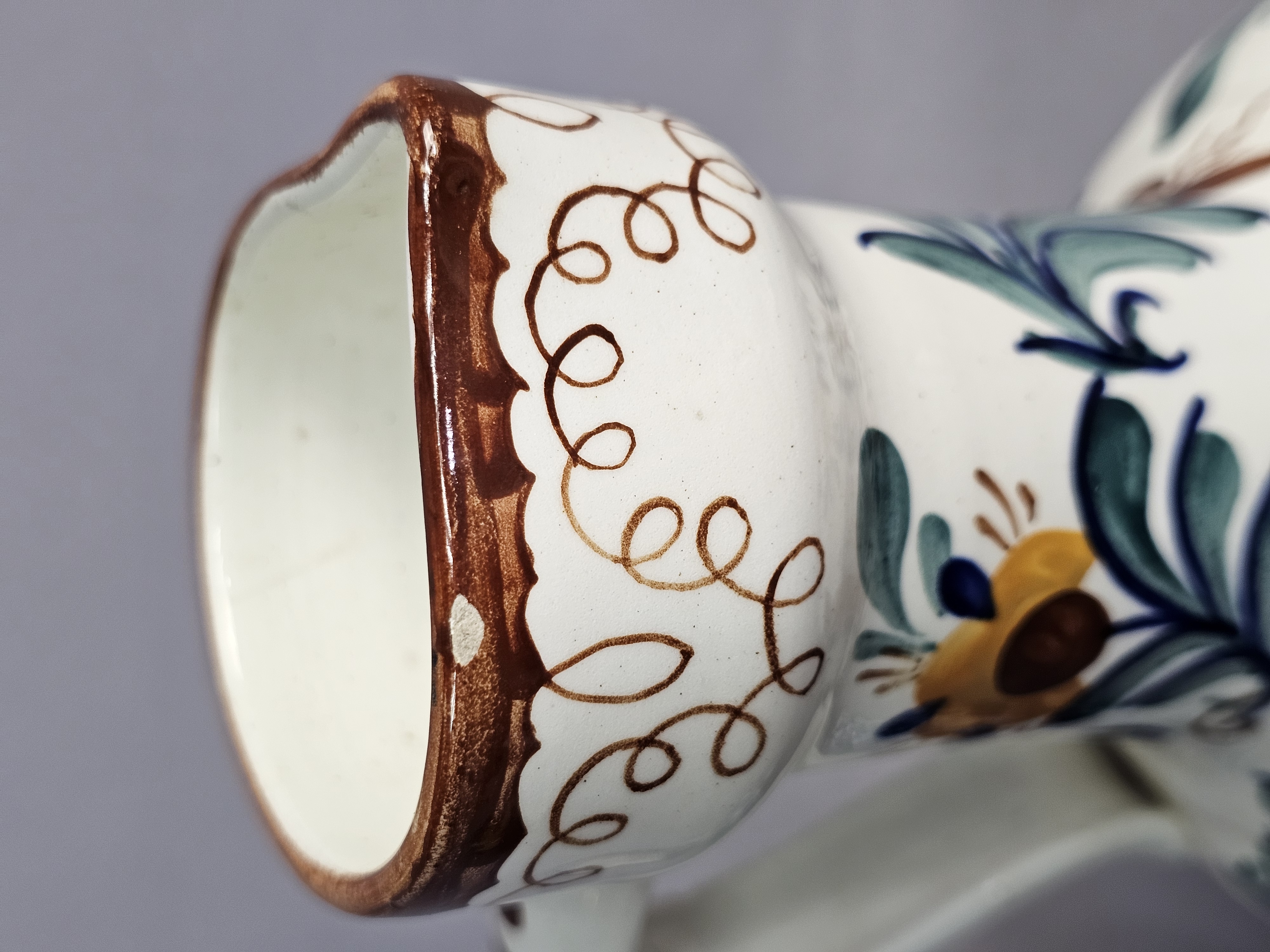 Three Hand-Painted Decorative Ceramic Vessels