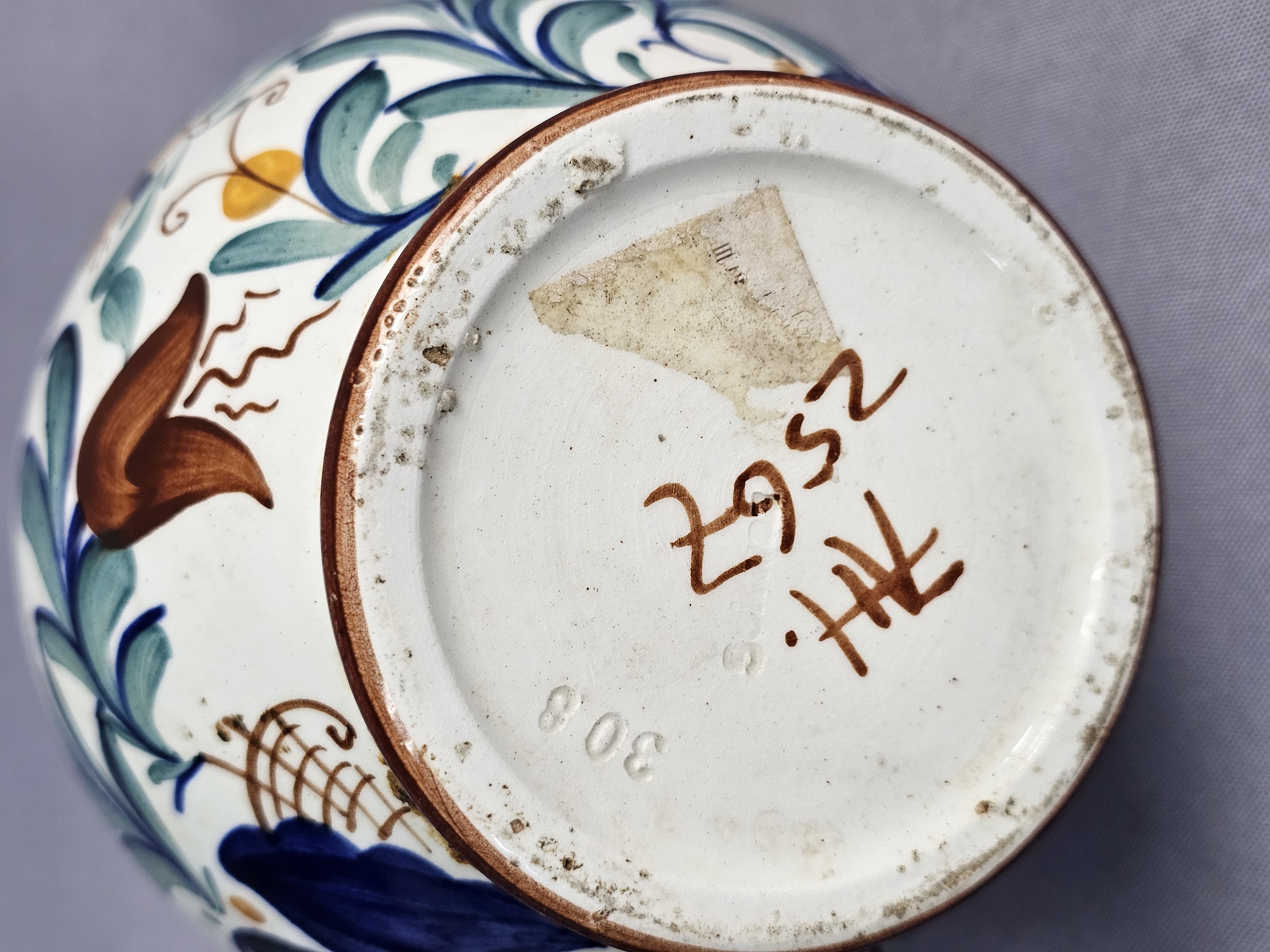 Three Hand-Painted Decorative Ceramic Vessels