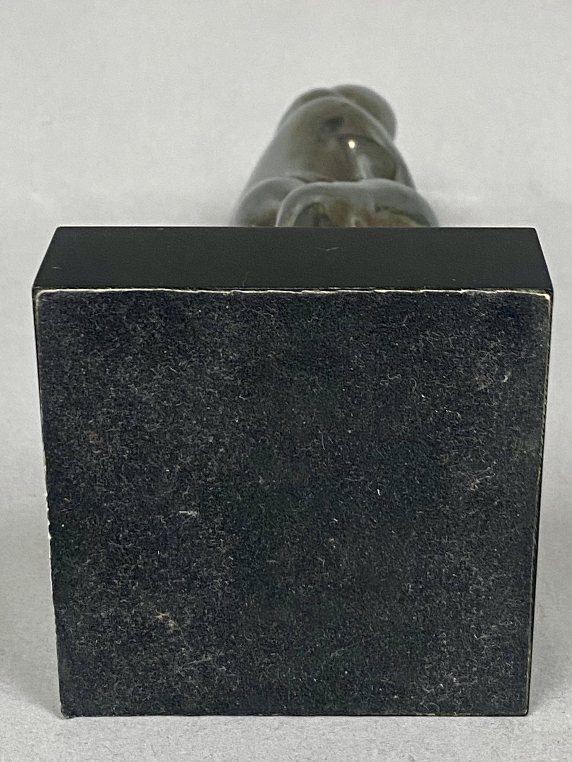 Modernist Silvered Metal Sculpture Embracing Lovers