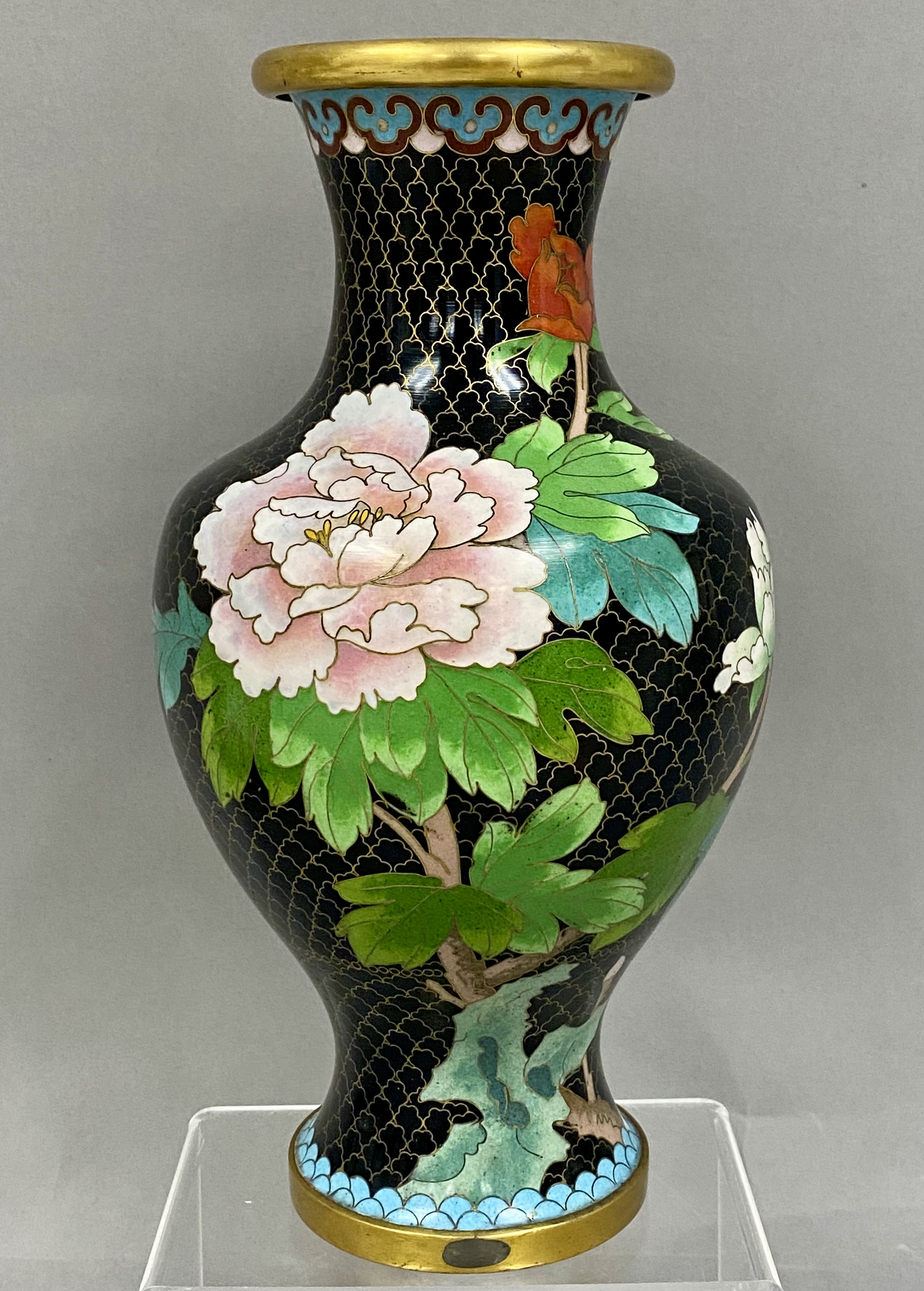 Vintage Chinese Cloisonne Enamel Vase