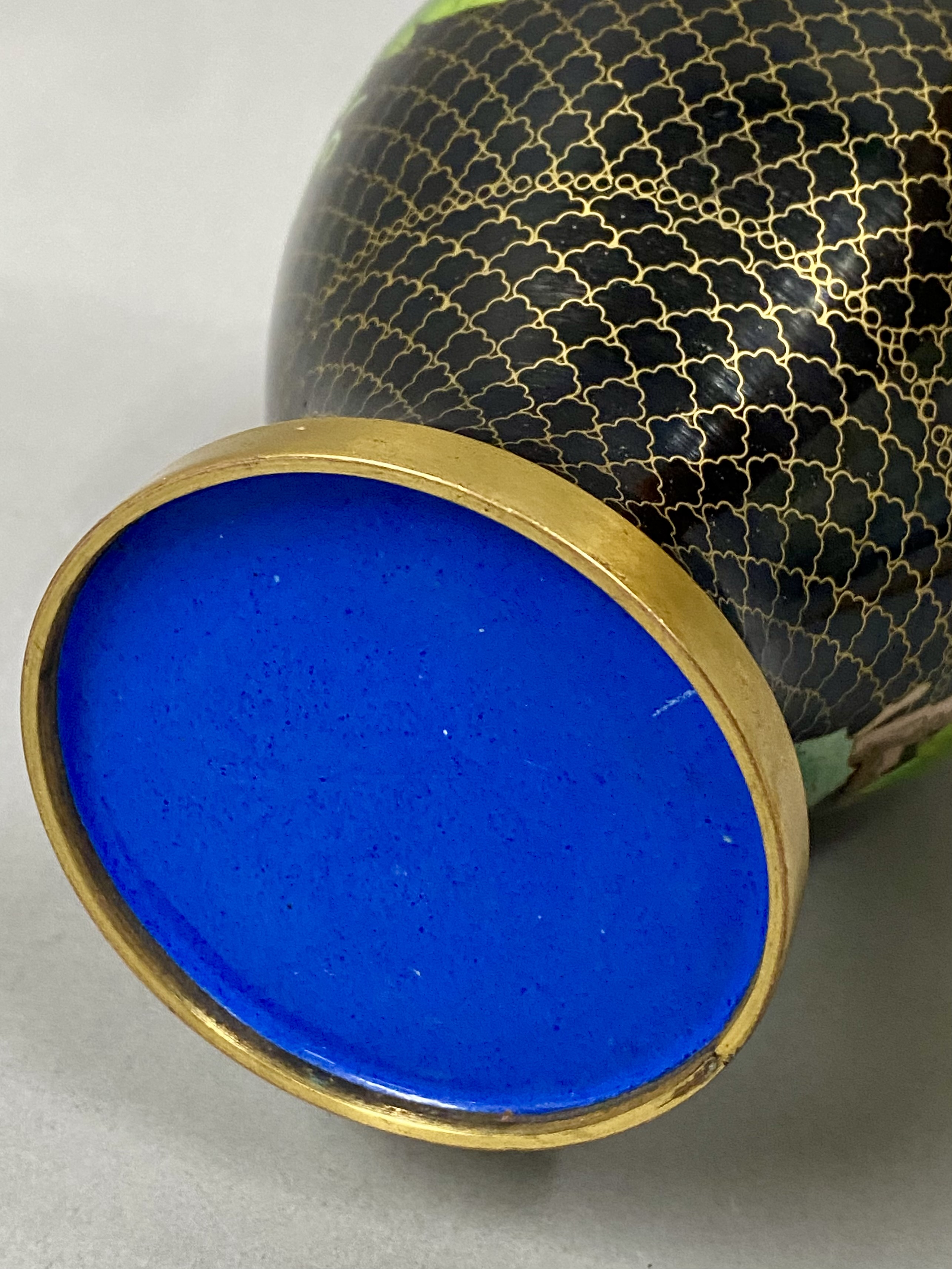 Vintage Chinese Cloisonne Enamel Vase