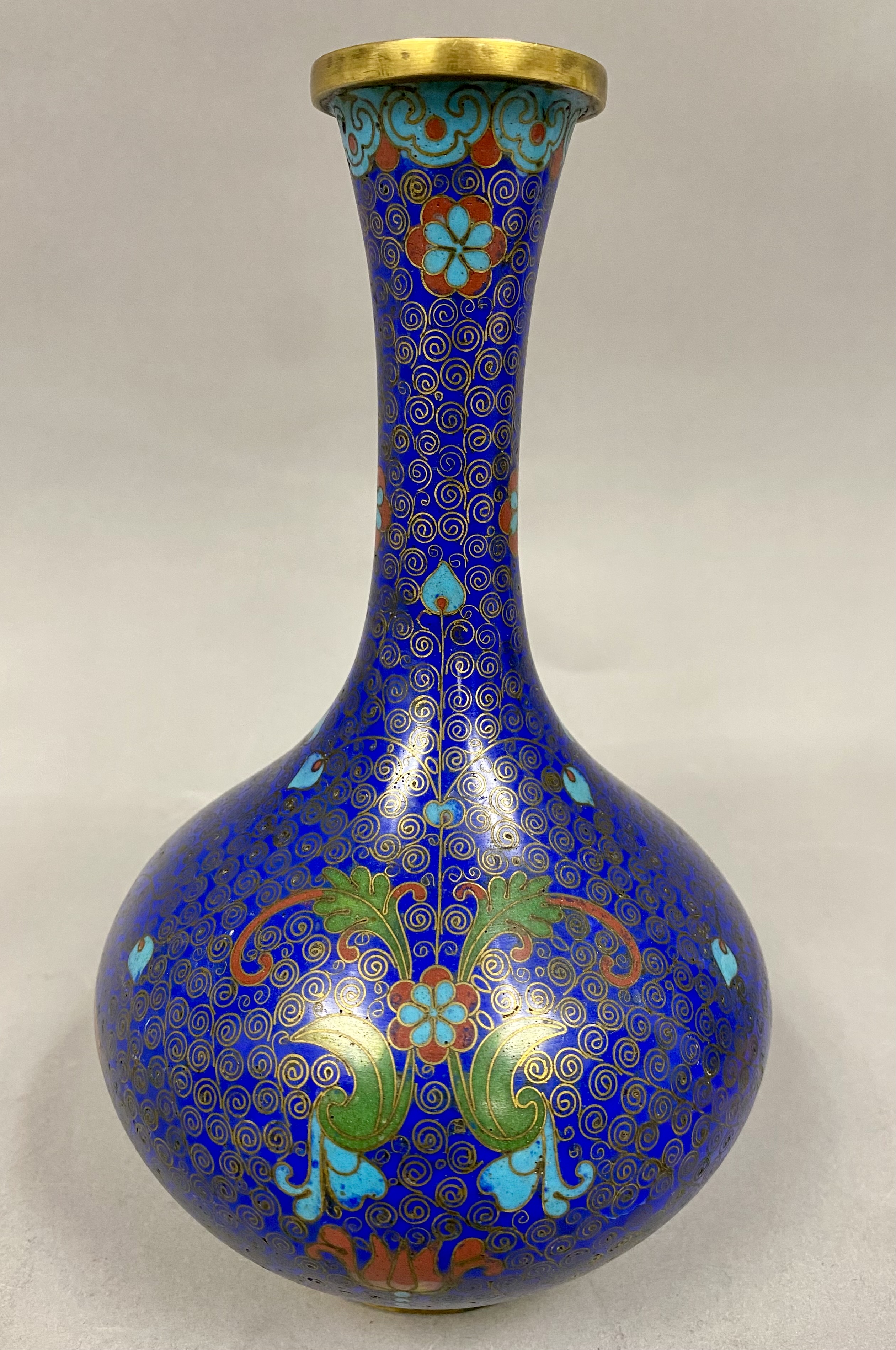 Trio of Vintage Chinese Cloisonne Enamel Vases