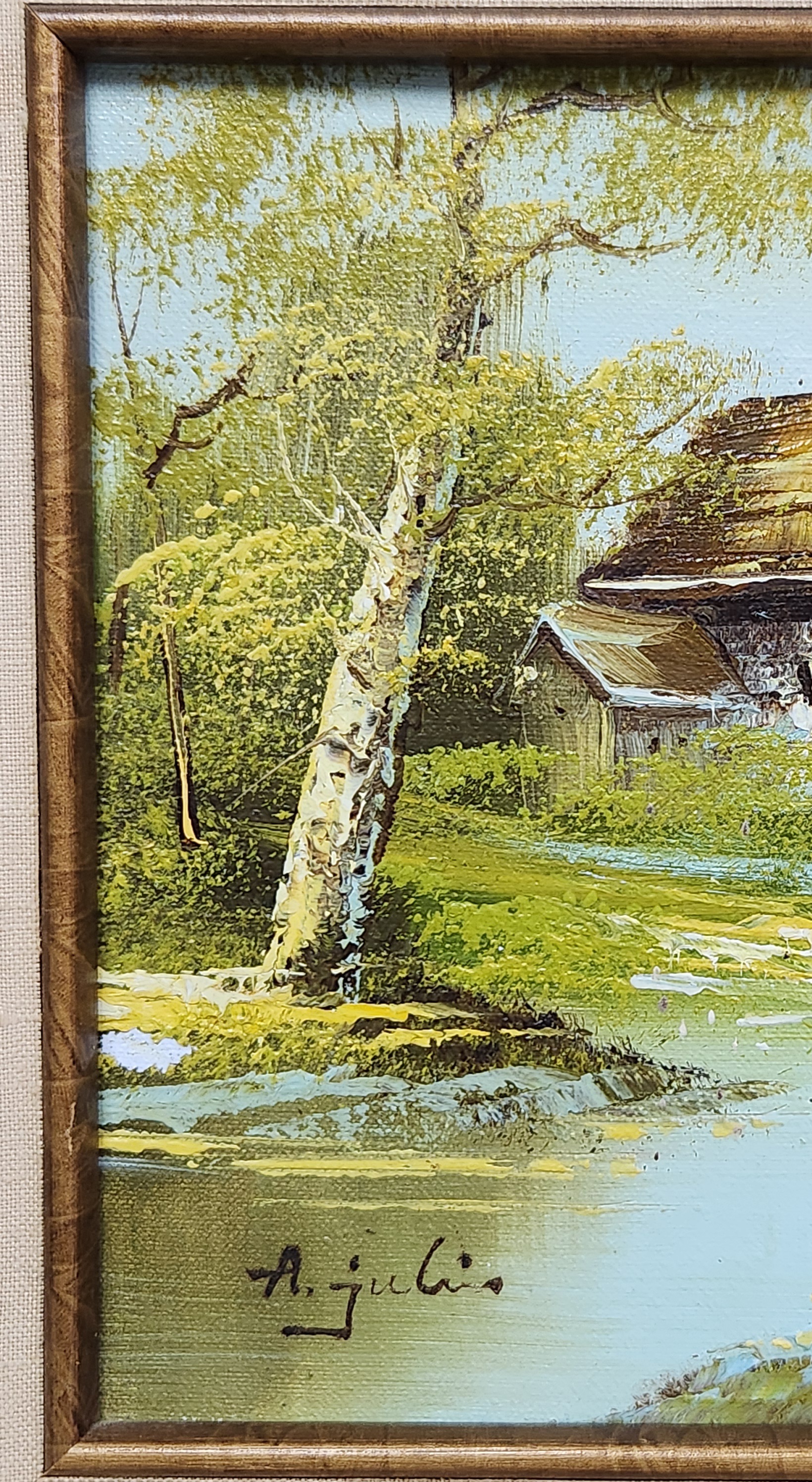A. Julio Landscape Oil on Canvas