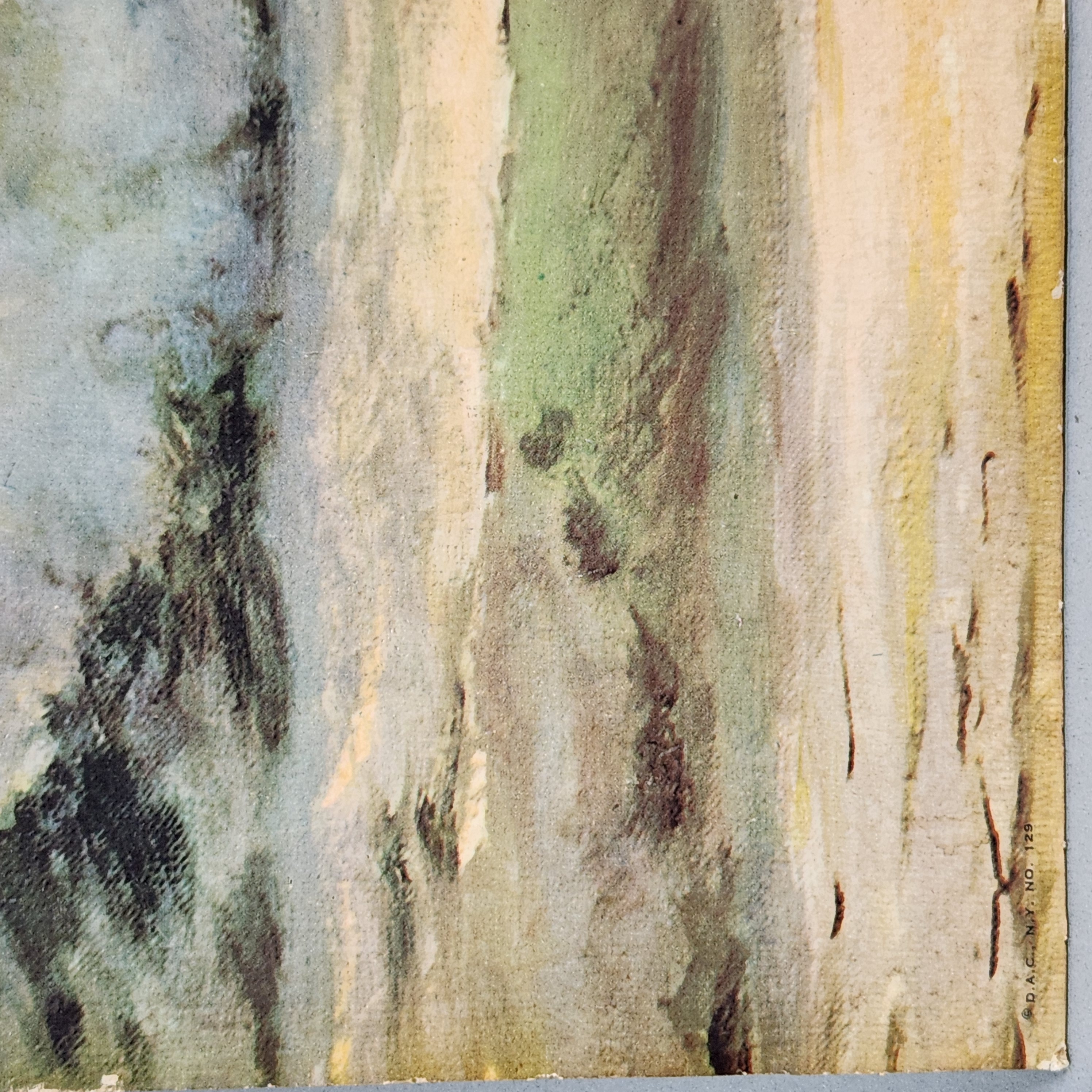 Robert Wood Surfside Lithograph on Board
