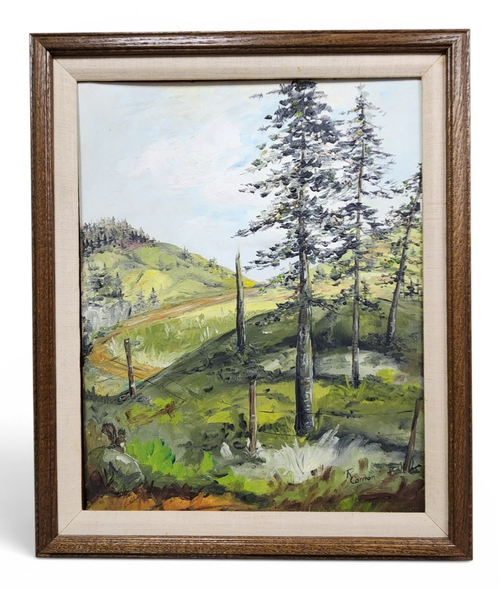 R. Cannon Landscape Oil on Canvas