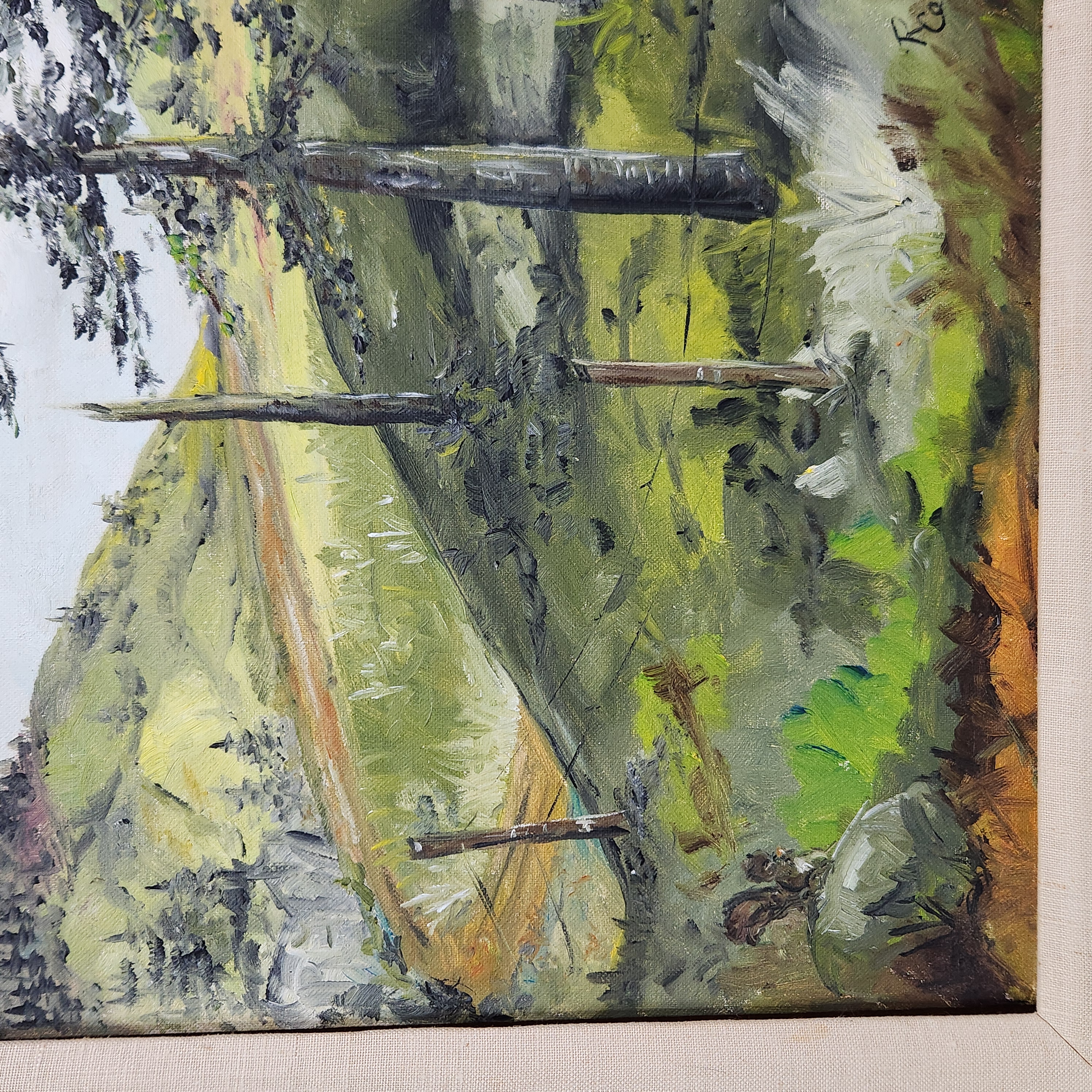 R. Cannon Landscape Oil on Canvas