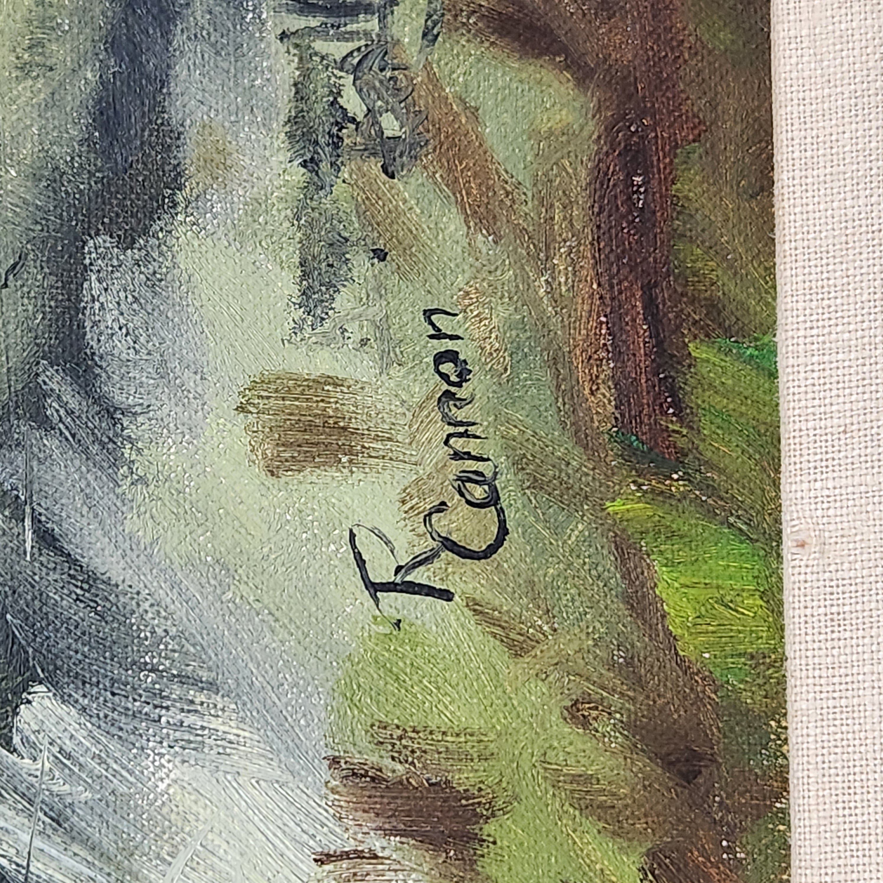 R. Cannon Landscape Oil on Canvas
