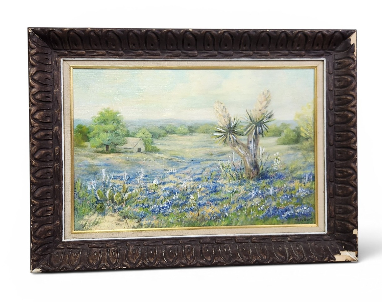 Mary Hunt Bluebonnets Oil on Canvas