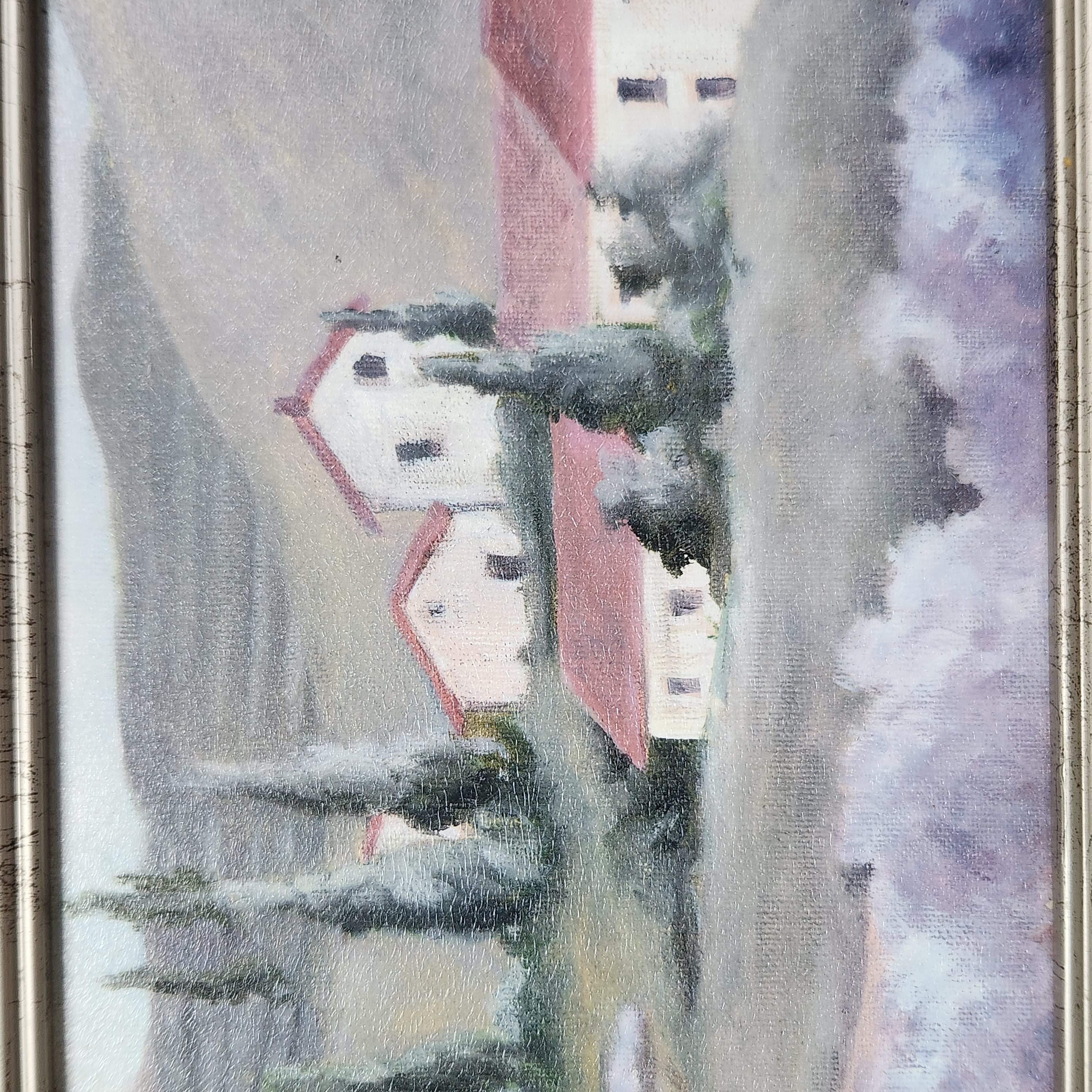 Mediterranean Lavender Field Oil on Canvas
