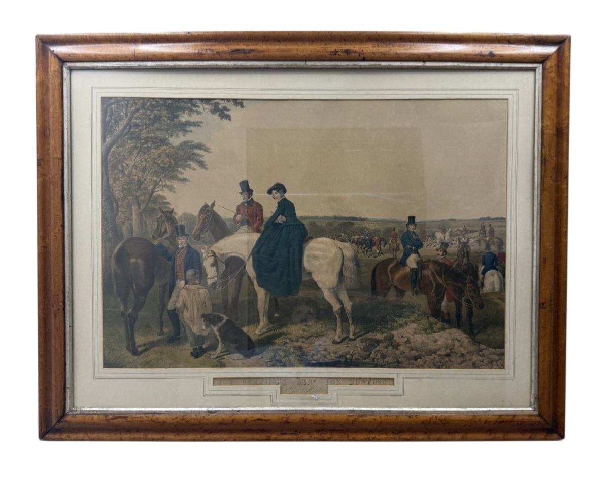 J. F. Herring Fox Hunting: The Meet Engraving