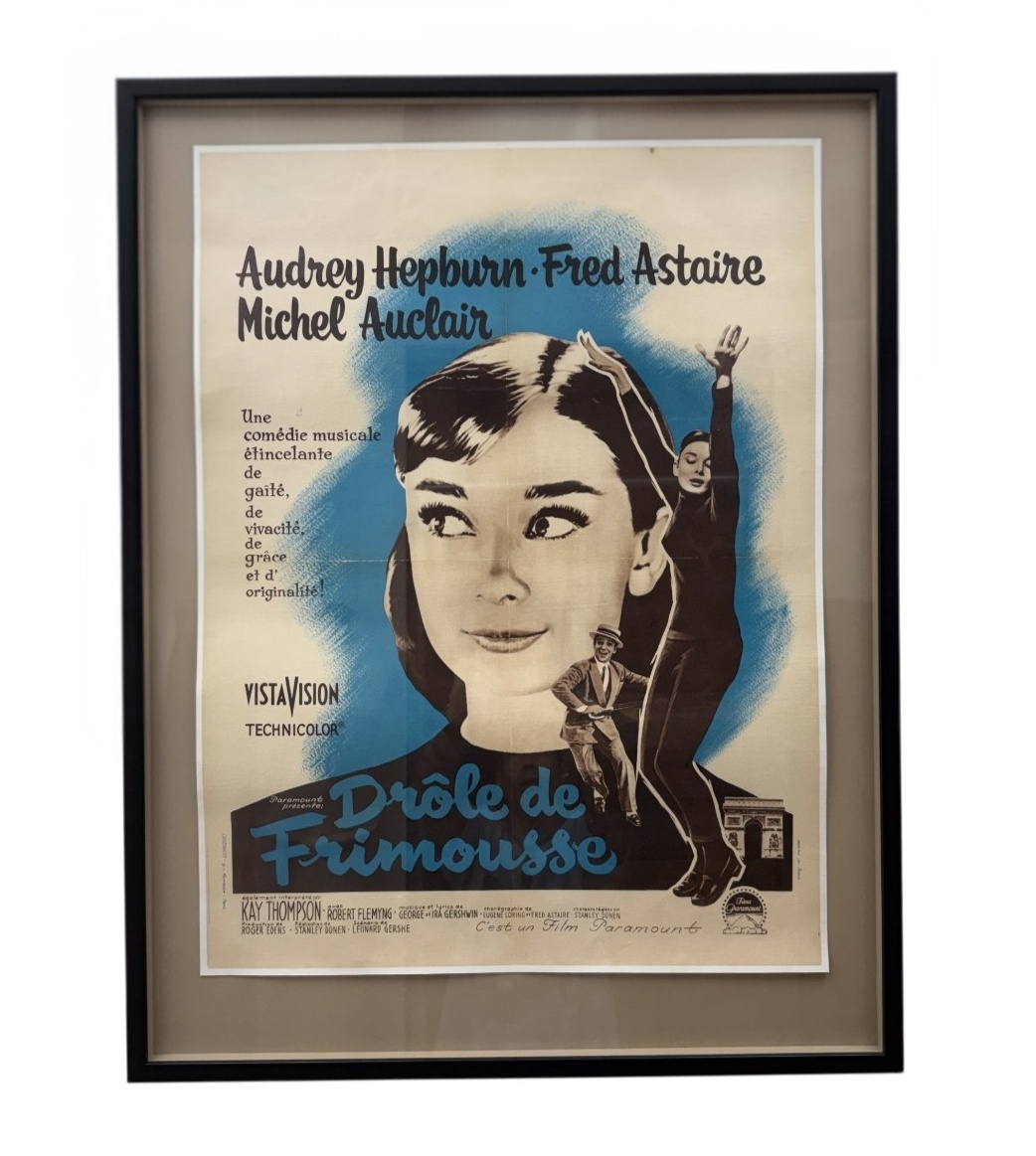 Original 1957 French Movie Poster for Funny Face